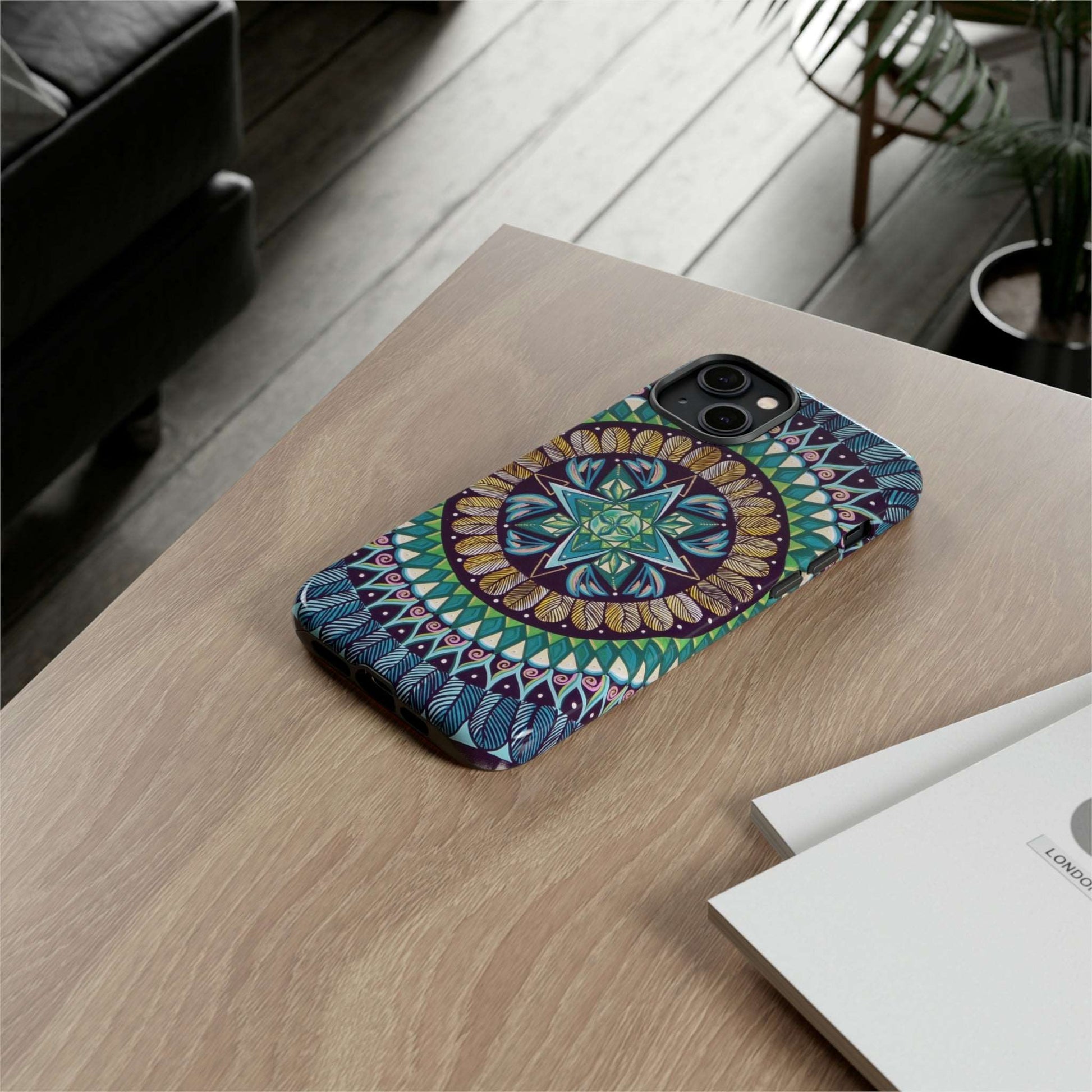 "AquilazurA Kryst'dala" Art Phone Armor - Blue Flame Array Phone Case