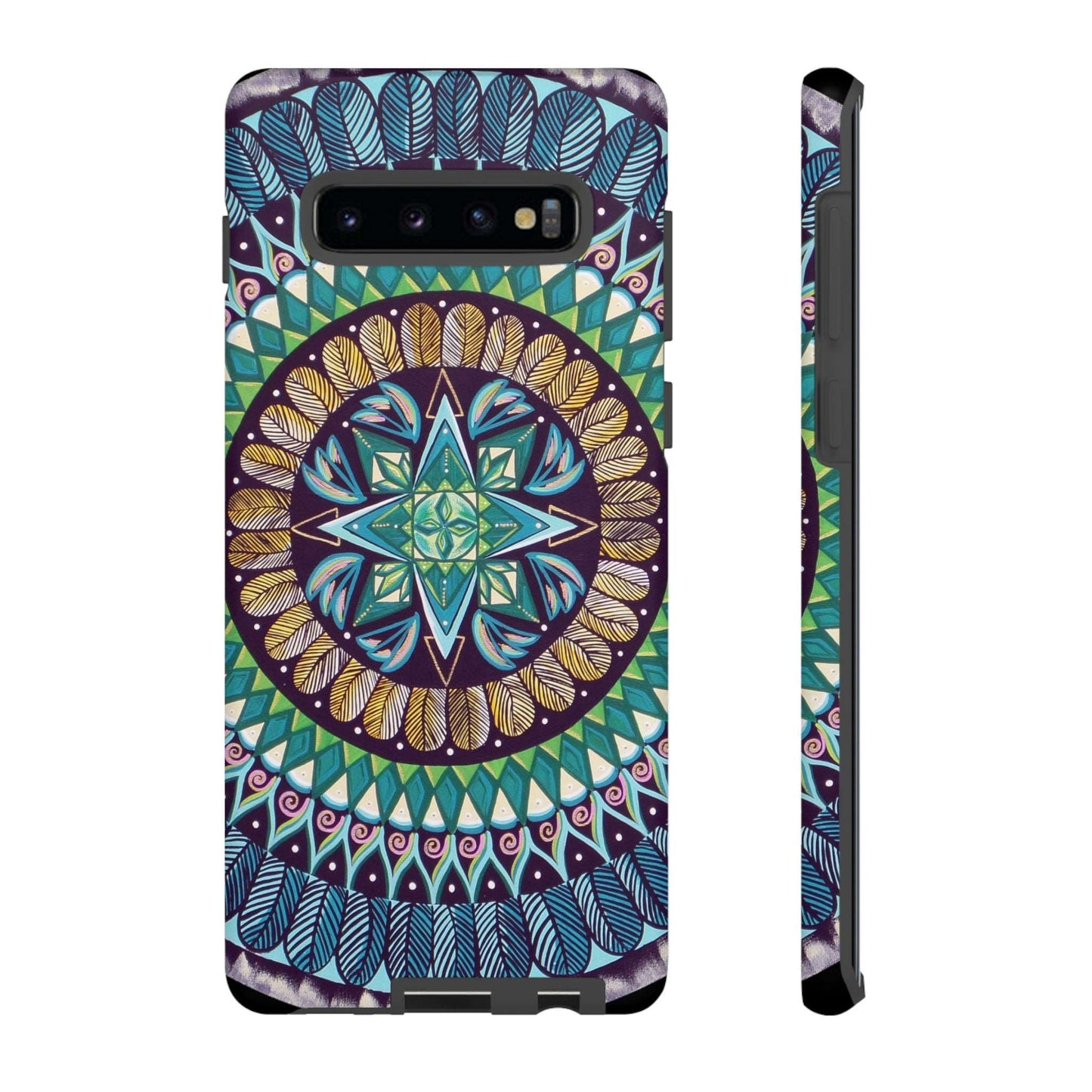 "AquilazurA Kryst'dala" Art Phone Armor - Blue Flame Array Samsung Galaxy S10 Plus / Matte Phone Case