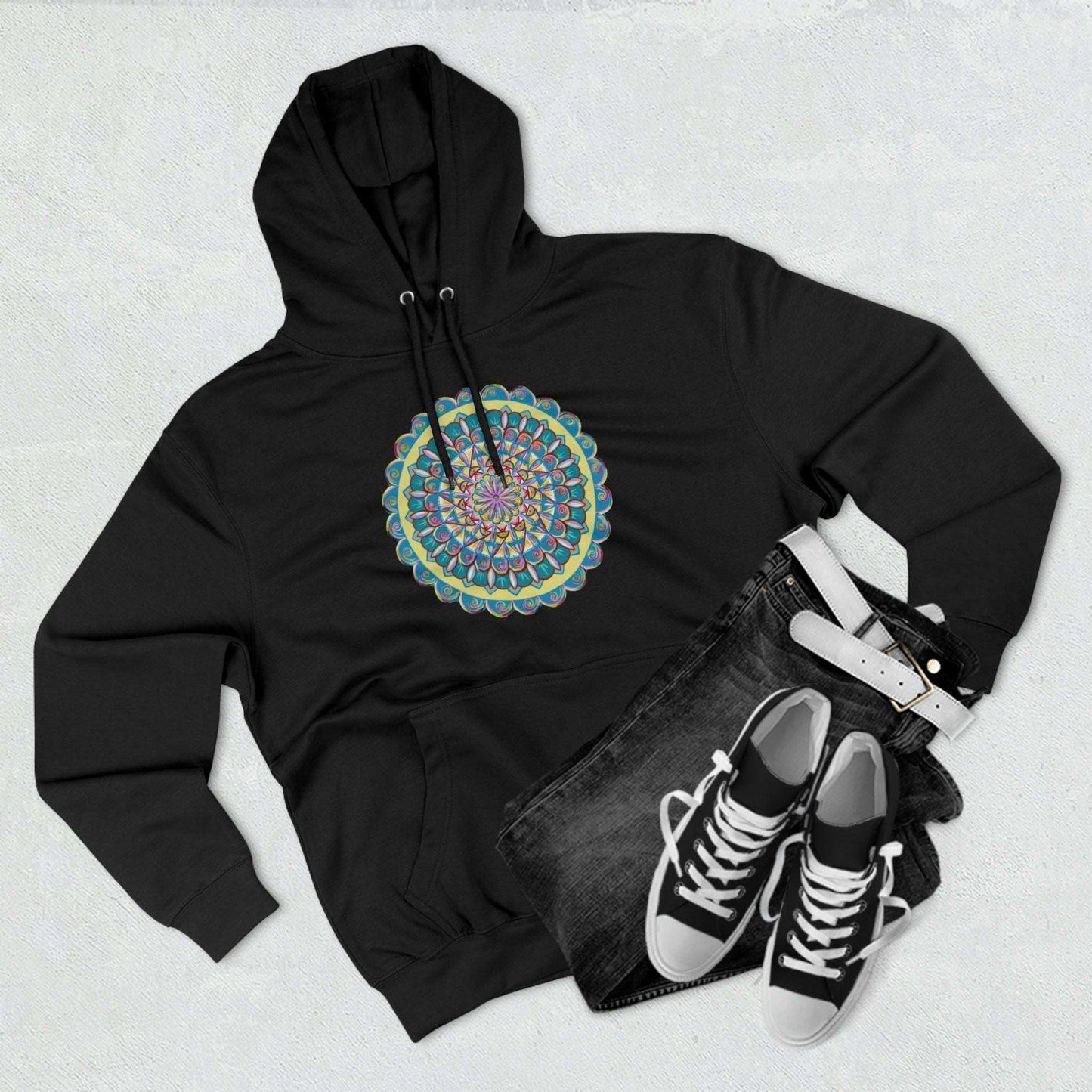 "Almandalayana" Lords & Ladies Pullover Hoodie - Blue Flame Array Hoodie