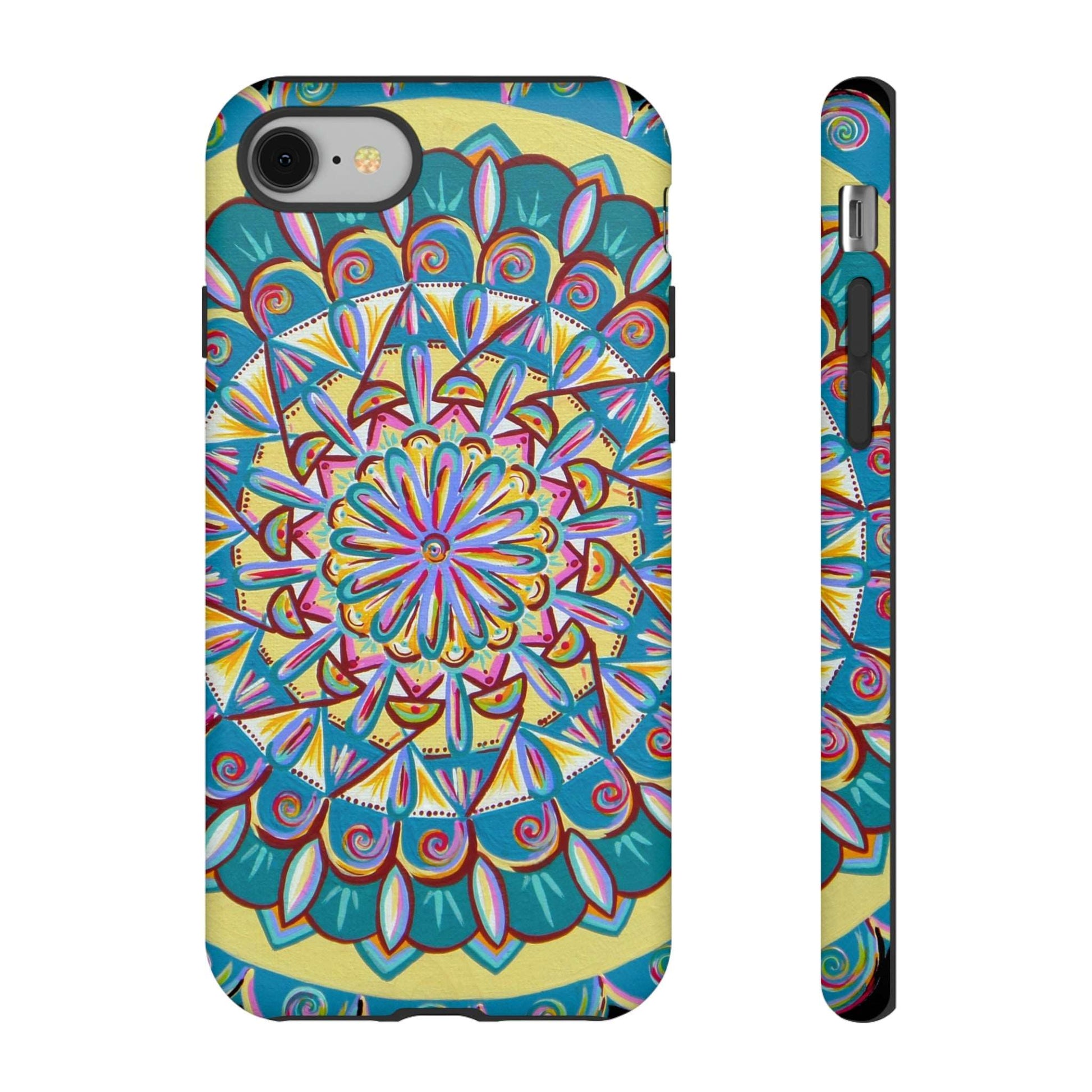 "Almandalayana" Art Phone Armor - Blue Flame Array iPhone 8 / Matte Phone Case