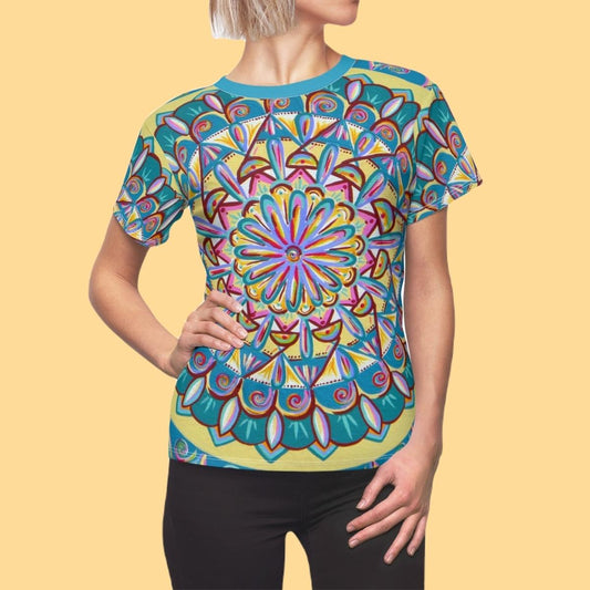 "Almandalayana" Ladies T-Shirt - Blue Flame Array All Over Prints