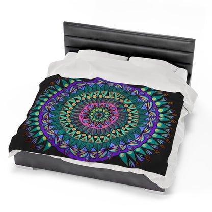 "Mandaladiosa" Dreamcatcher Blanket - Blue Flame Array All Over Prints