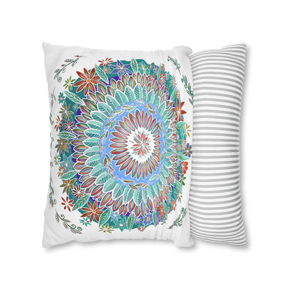 "Mandalavida Blanka" Dreamcatcher Pillow Cover