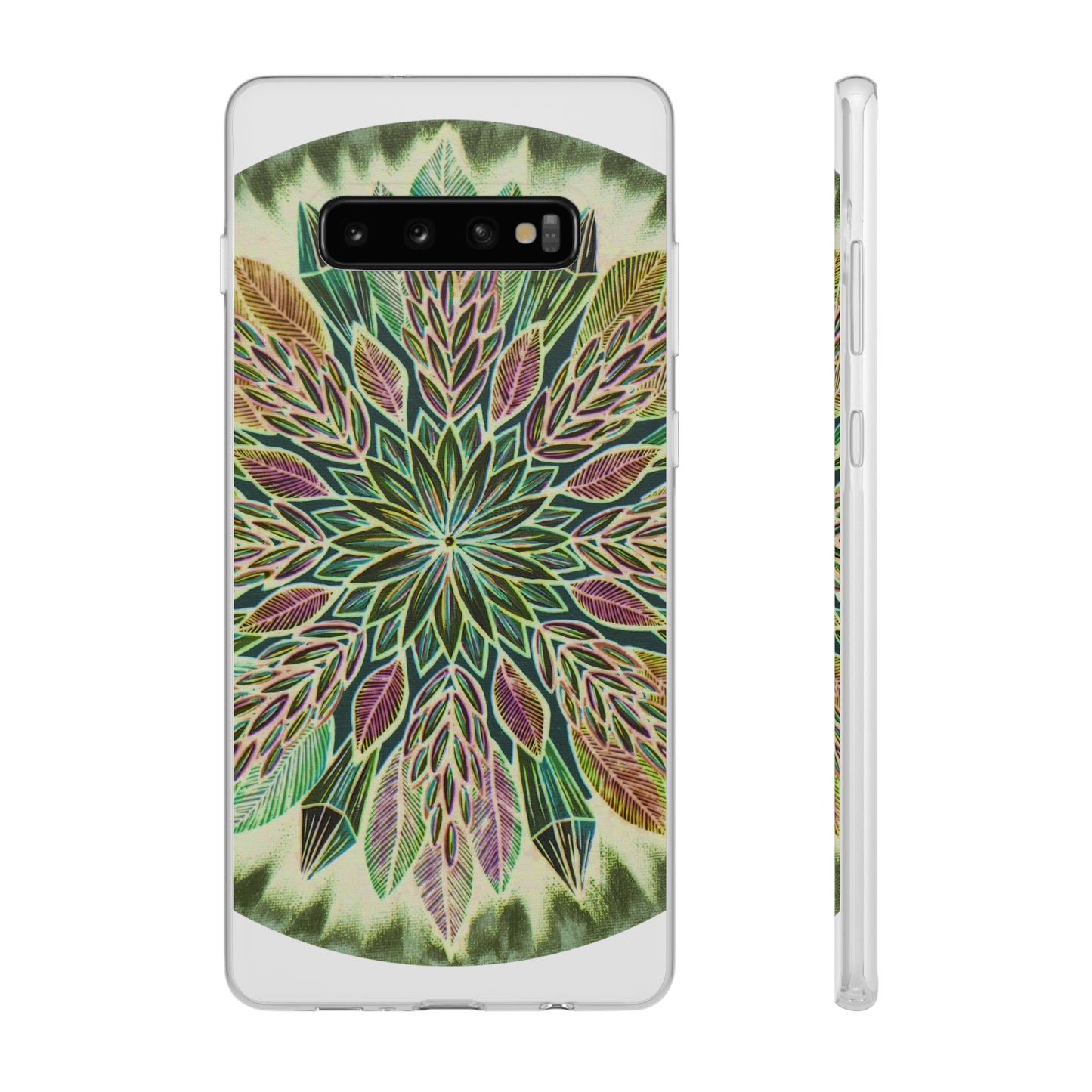 "Krystalhoja Verde" Art Phone Armor (slim-fit) - Blue Flame Array Samsung Galaxy S10 Plus with gift packaging Phone Case