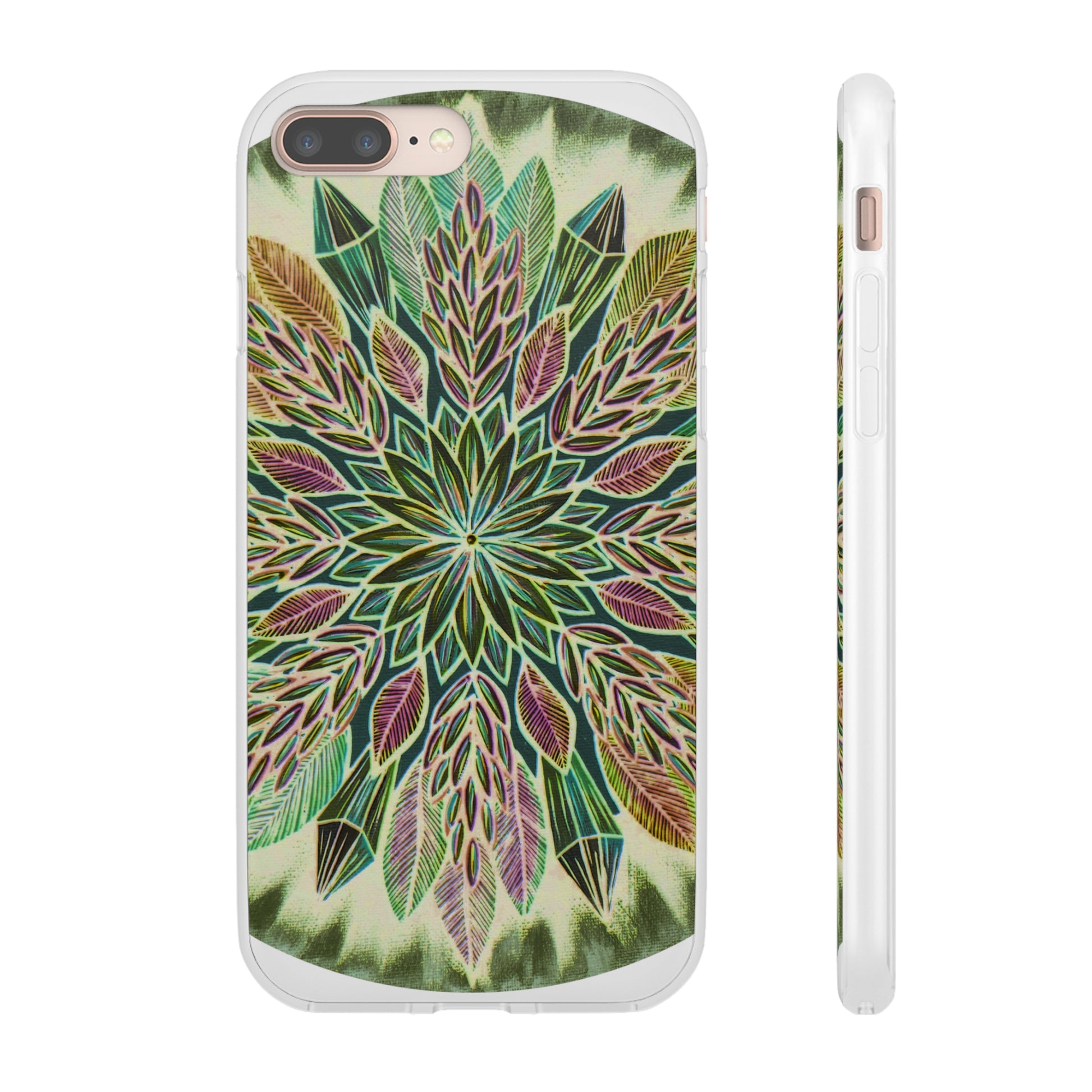 "Krystalhoja Verde" Art Phone Armor (slim-fit) - Blue Flame Array iPhone 8 Plus Phone Case