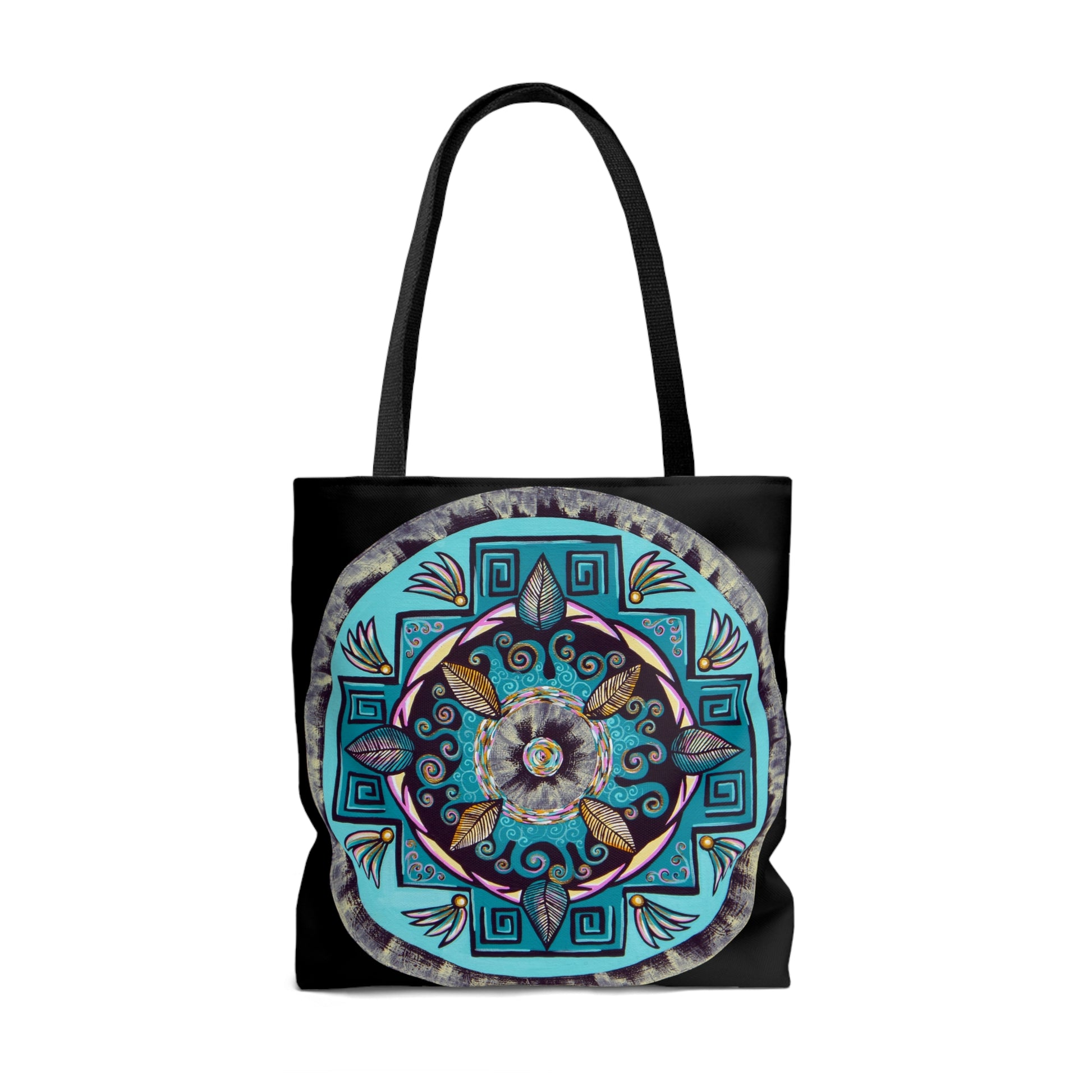 "Hojachakana" Tote Bag (All-Over-Print) - Blue Flame Array Bags