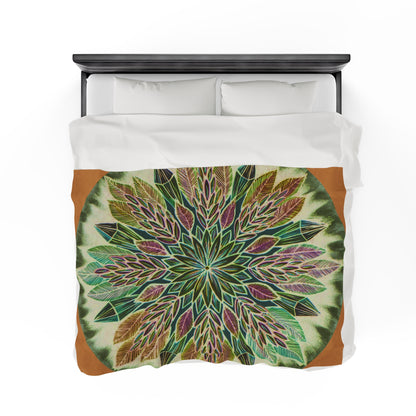 "Krystalhoja Verde" Dreamcatcher Blanket - Blue Flame Array All Over Prints