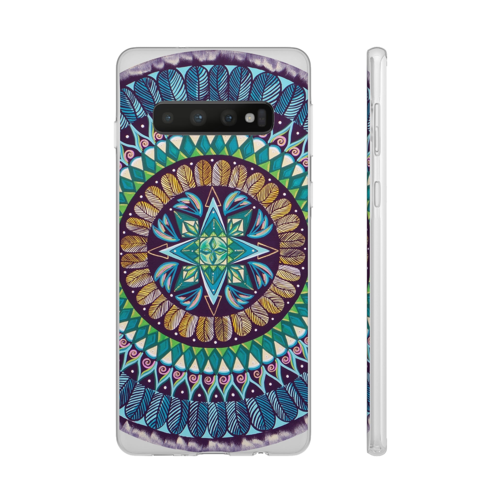 "AquilazurA Kryst'dala" Art Phone Armor (slim-fit) - Blue Flame Array Samsung Galaxy S10 with gift packaging Phone Case