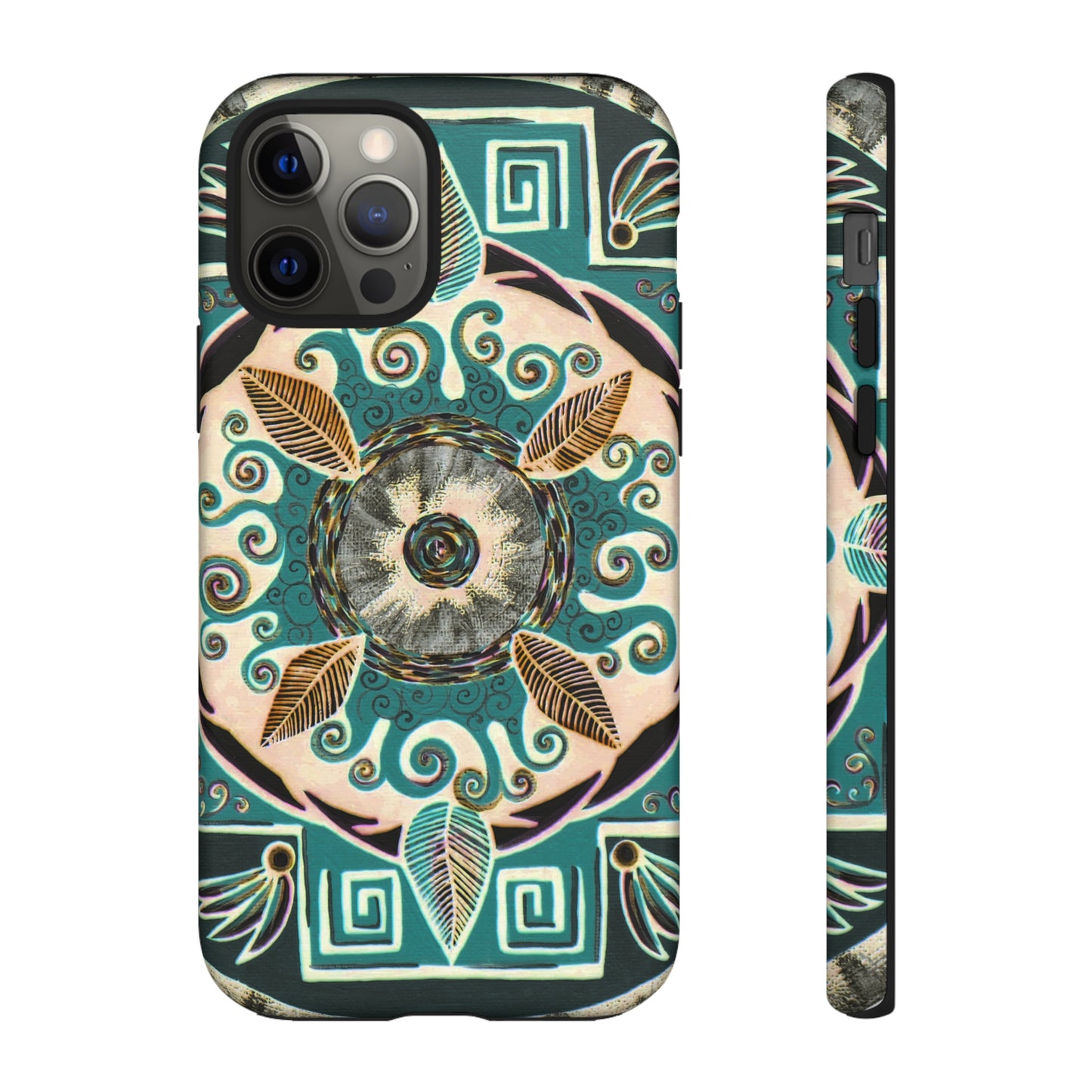 "Hojachakanazura" Art Phone Armor - Blue Flame Array iPhone 12 Pro / Matte Phone Case