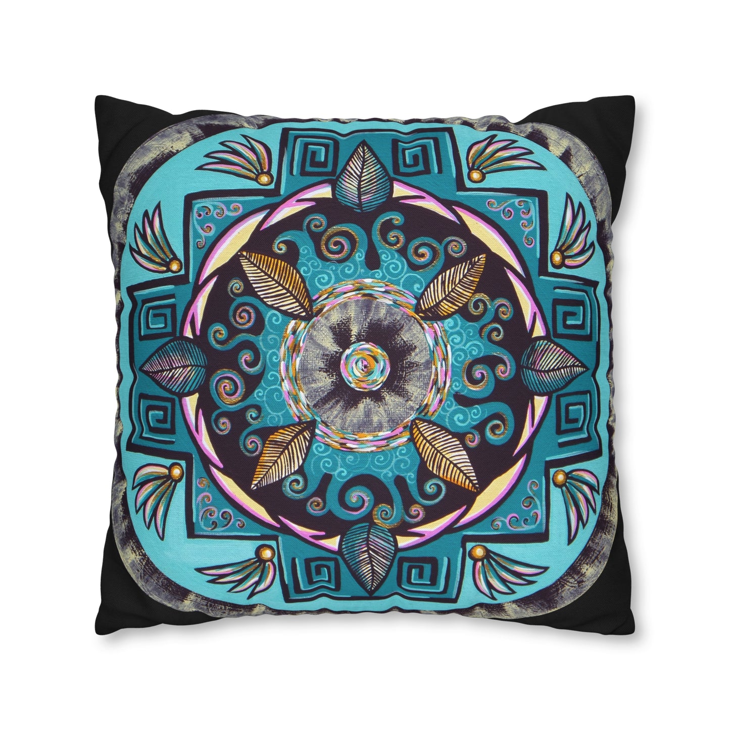 "Hojachakana" Dreamcatcher Pillow Cover - Blue Flame Array Home Decor