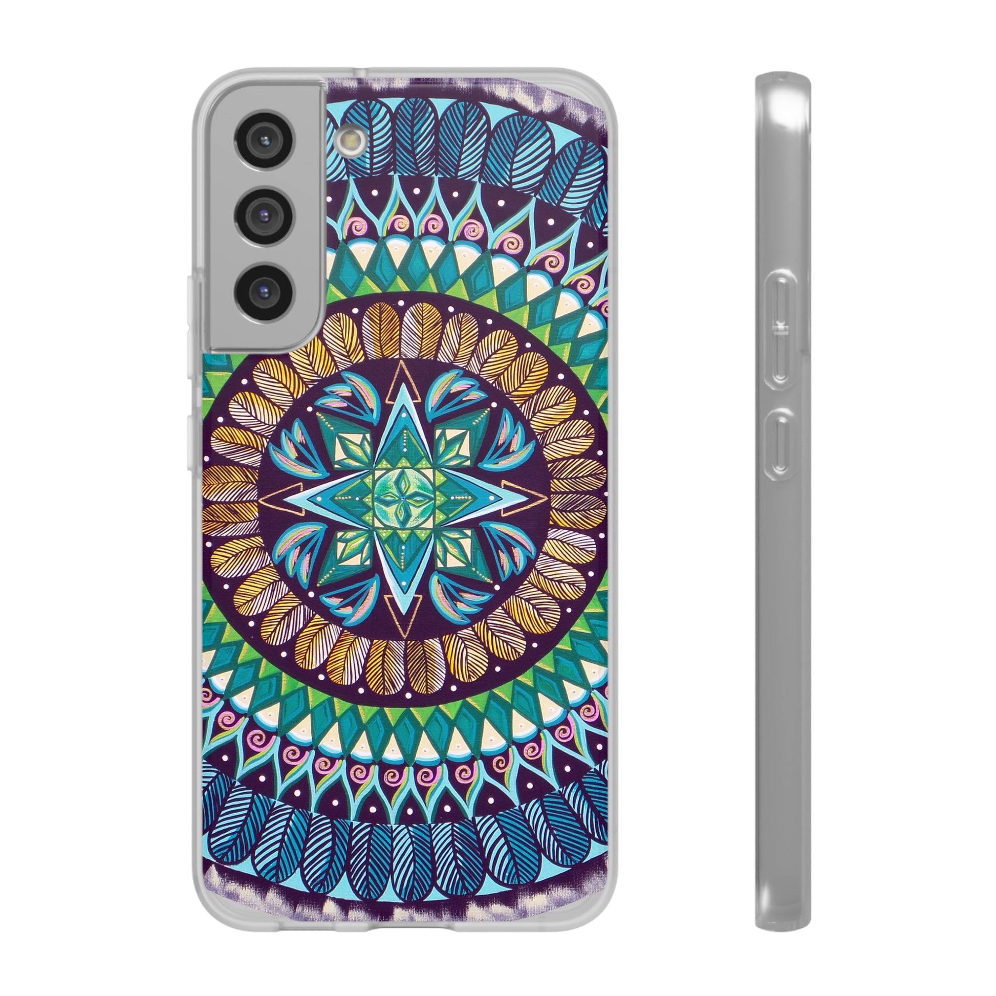 "AquilazurA Kryst'dala" Art Phone Armor (slim-fit) - Blue Flame Array Samsung Galaxy S22 Plus with gift packaging Phone Case