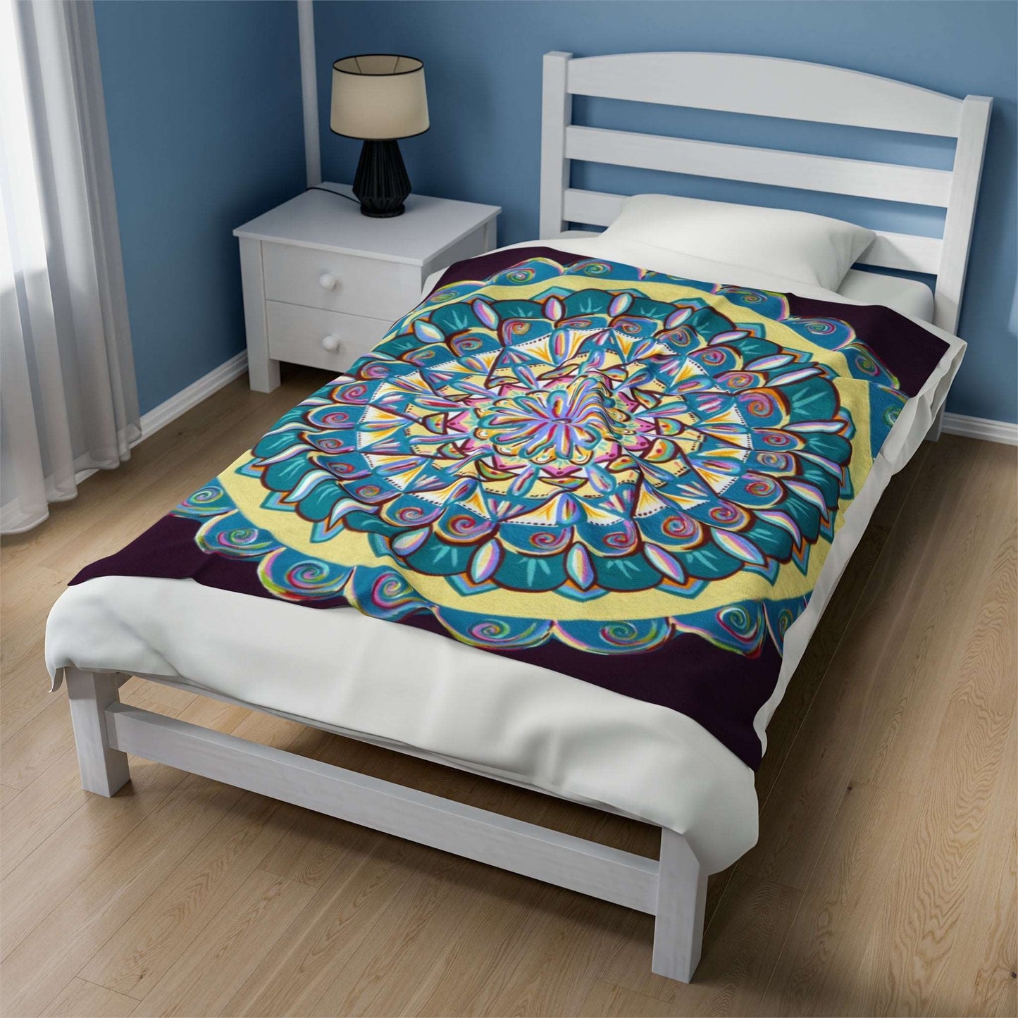 "Almandalayana" Dreamcatcher Blanket - Blue Flame Array All Over Prints