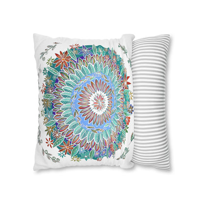 "Mandalavida Blanka" Dreamcatcher Pillow Cover