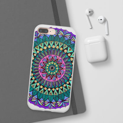 "Mandaladiosa" Art Phone Armor (slim-fit) - Blue Flame Array Phone Case