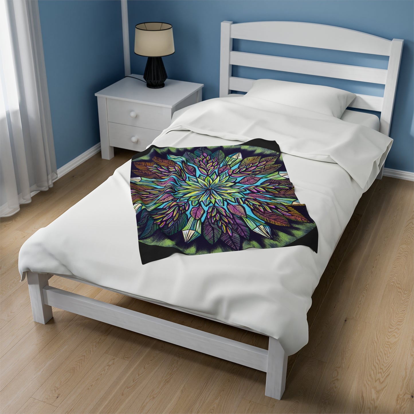 "Krystalhoja" Dreamcatcher Blanket - Blue Flame Array All Over Prints