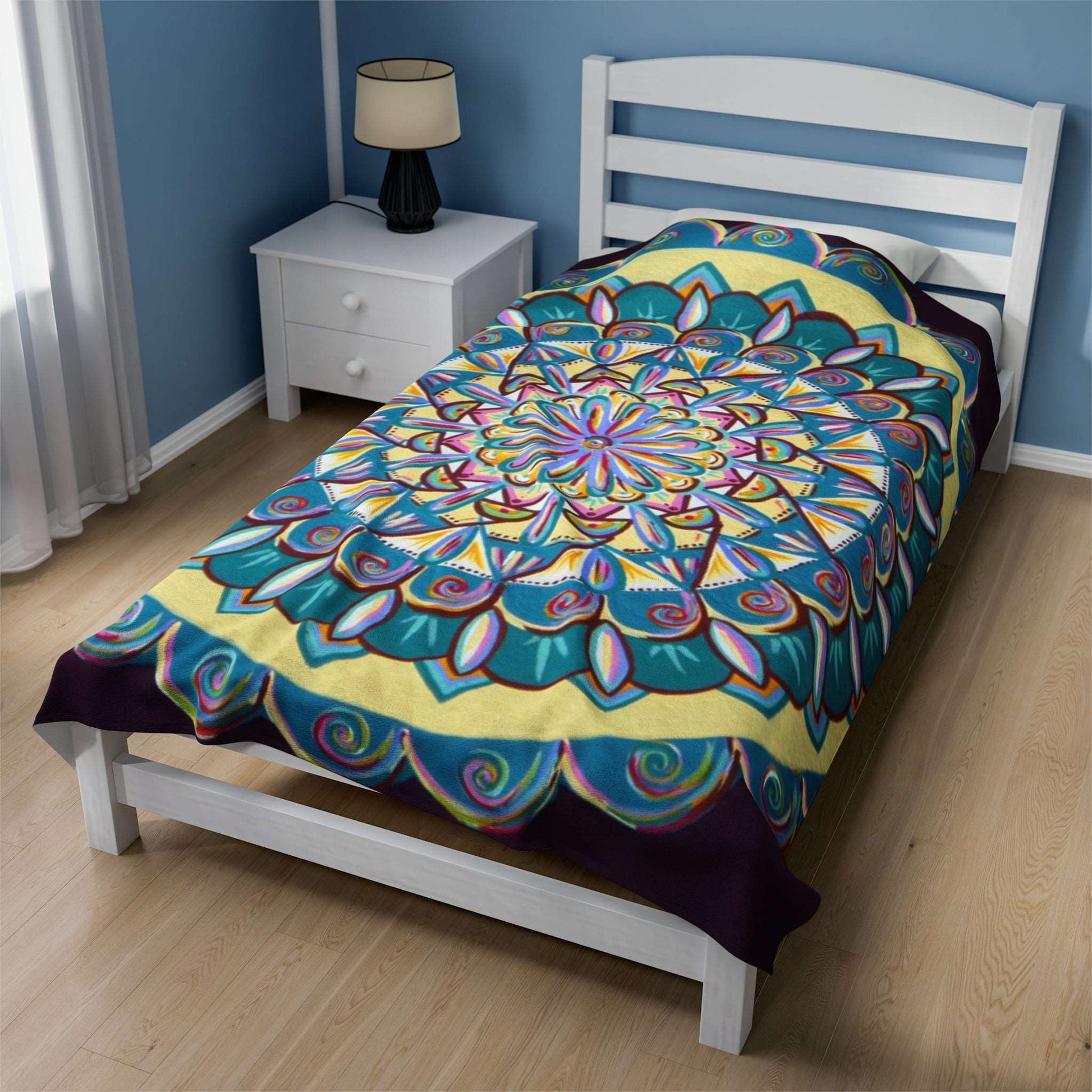 "Almandalayana" Dreamcatcher Blanket - Blue Flame Array All Over Prints