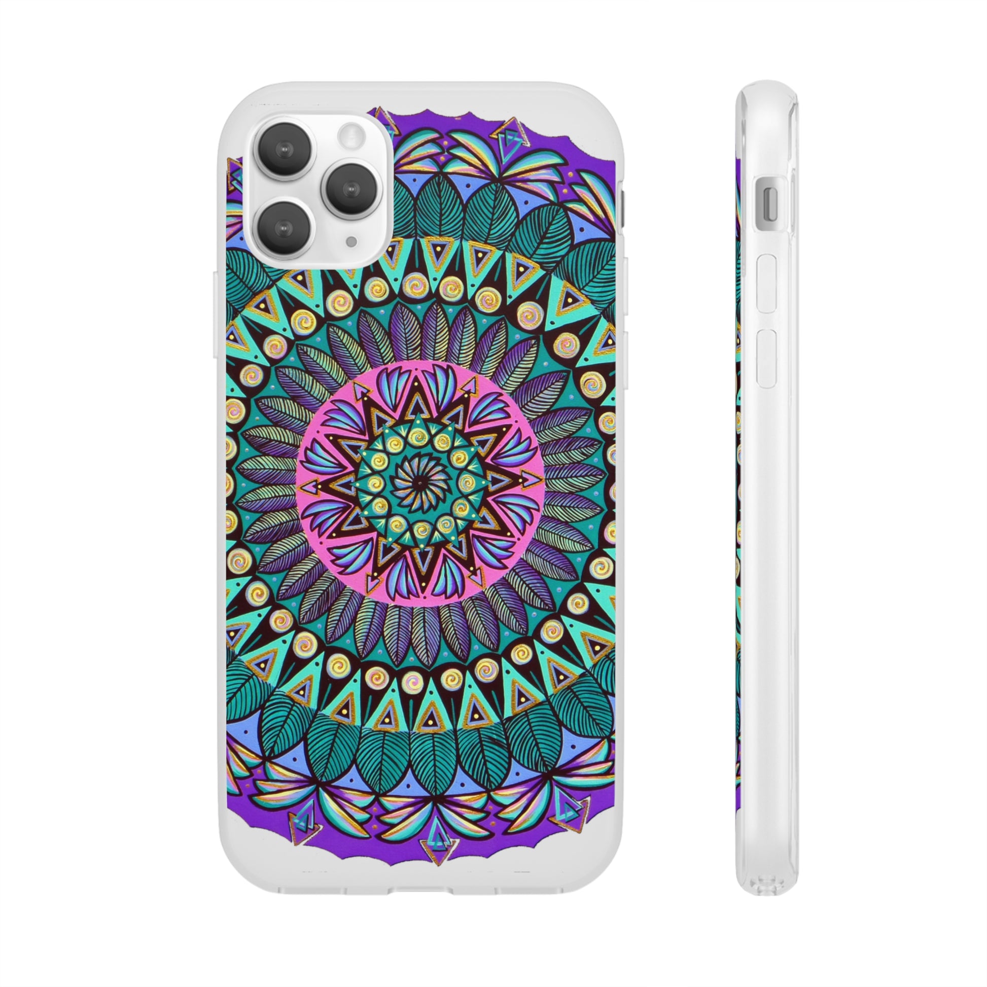 "Mandaladiosa" Art Phone Armor (slim-fit) - Blue Flame Array iPhone 11 Pro Max Phone Case