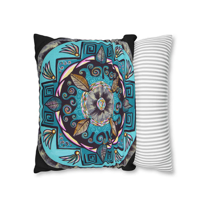 "Hojachakana" Dreamcatcher Pillow Cover - Blue Flame Array Home Decor