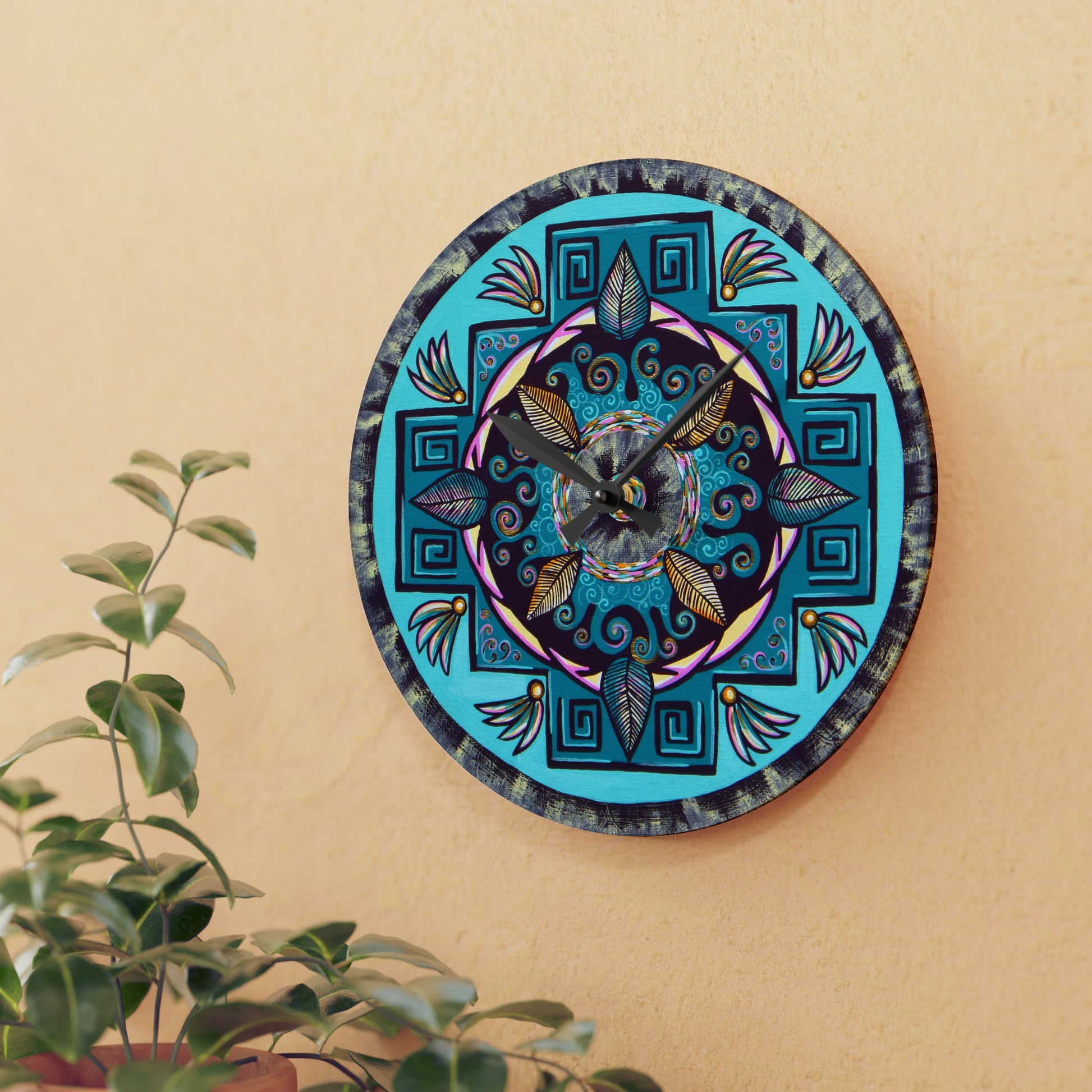 "Hojachakana" Cosmic Clock - Blue Flame Array Home Decor