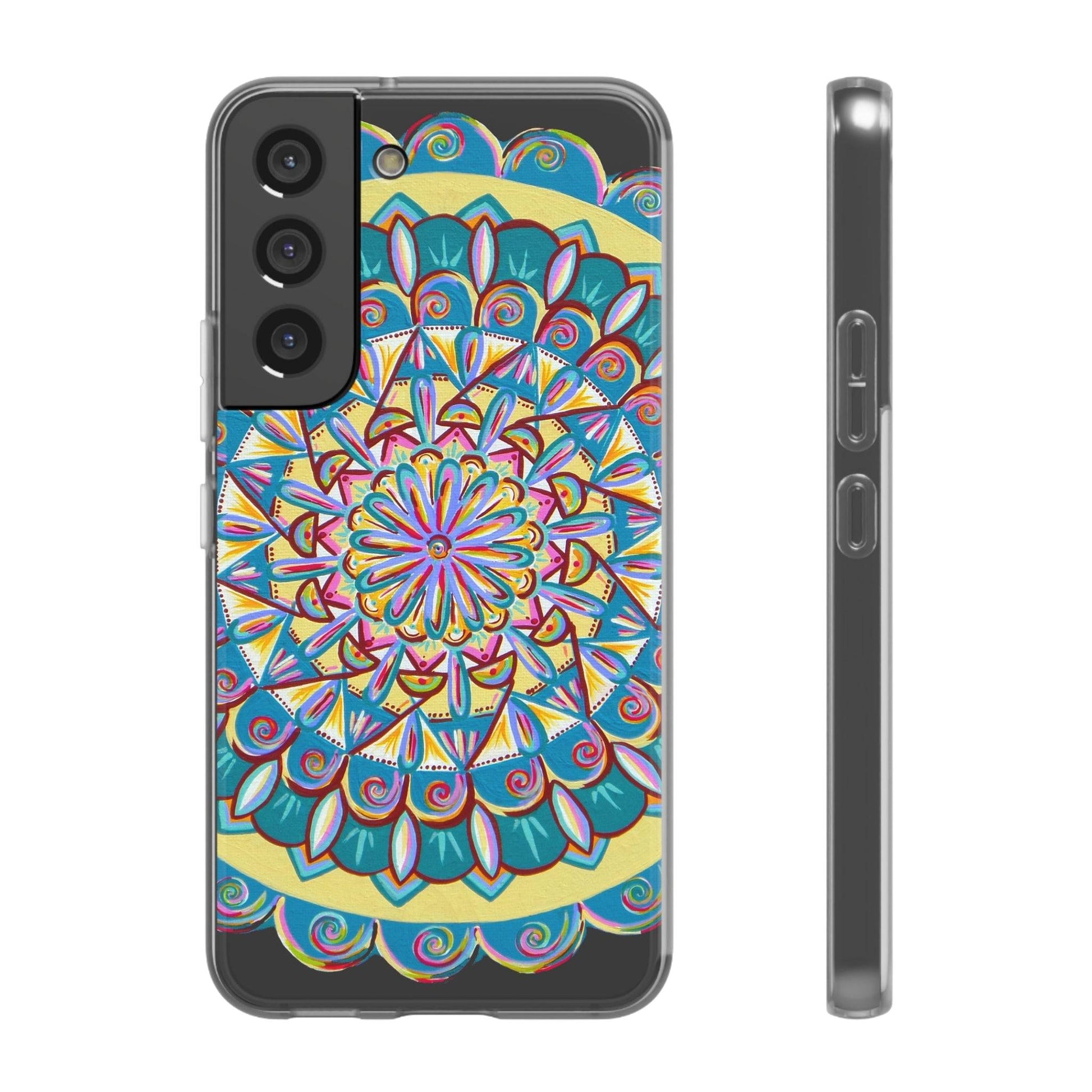 "Almandalayana" Art Phone Armor (slim-fit) - Blue Flame Array Samsung Galaxy S22 Phone Case