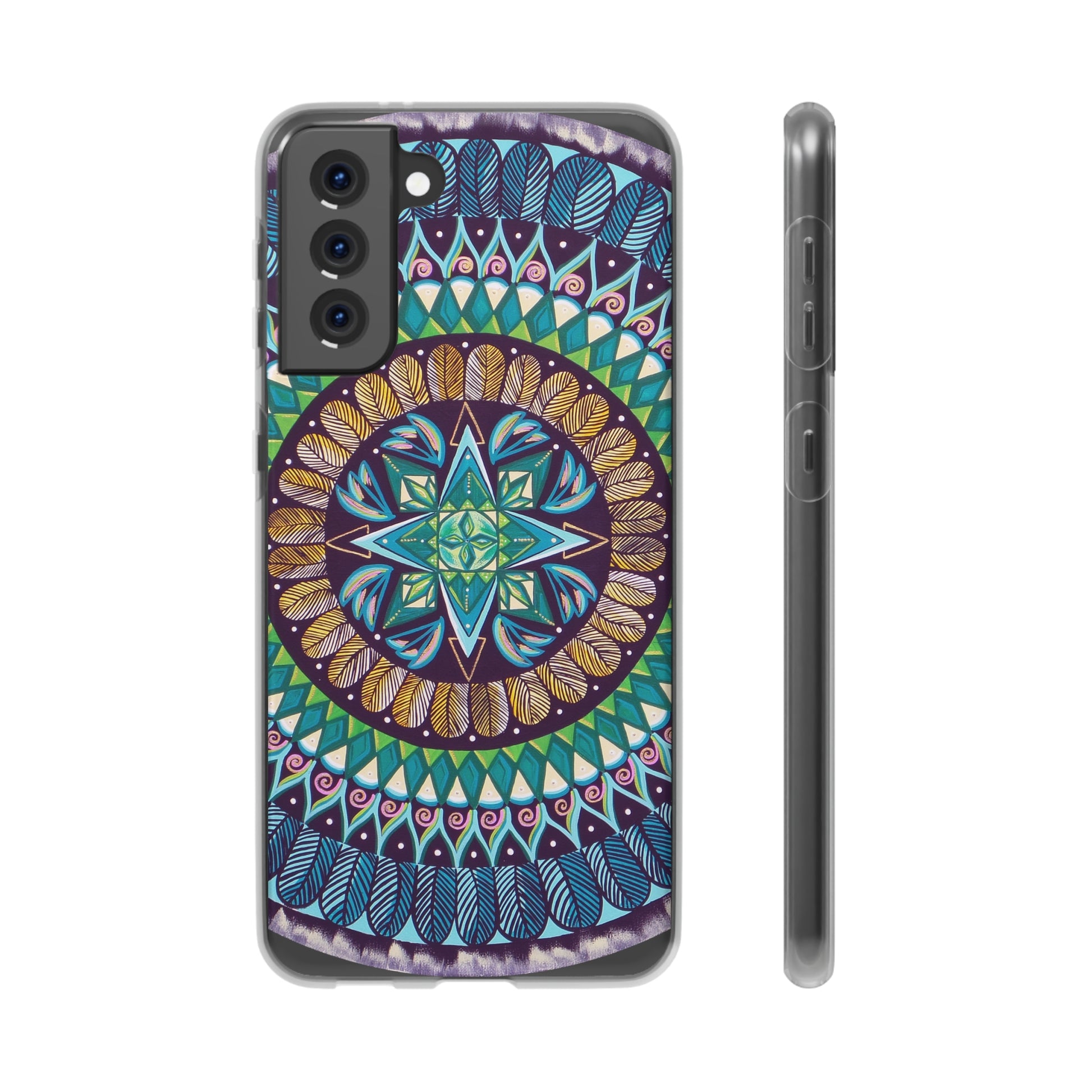 "AquilazurA Kryst'dala" Art Phone Armor (slim-fit) - Blue Flame Array Samsung Galaxy S21 Plus with gift packaging Phone Case