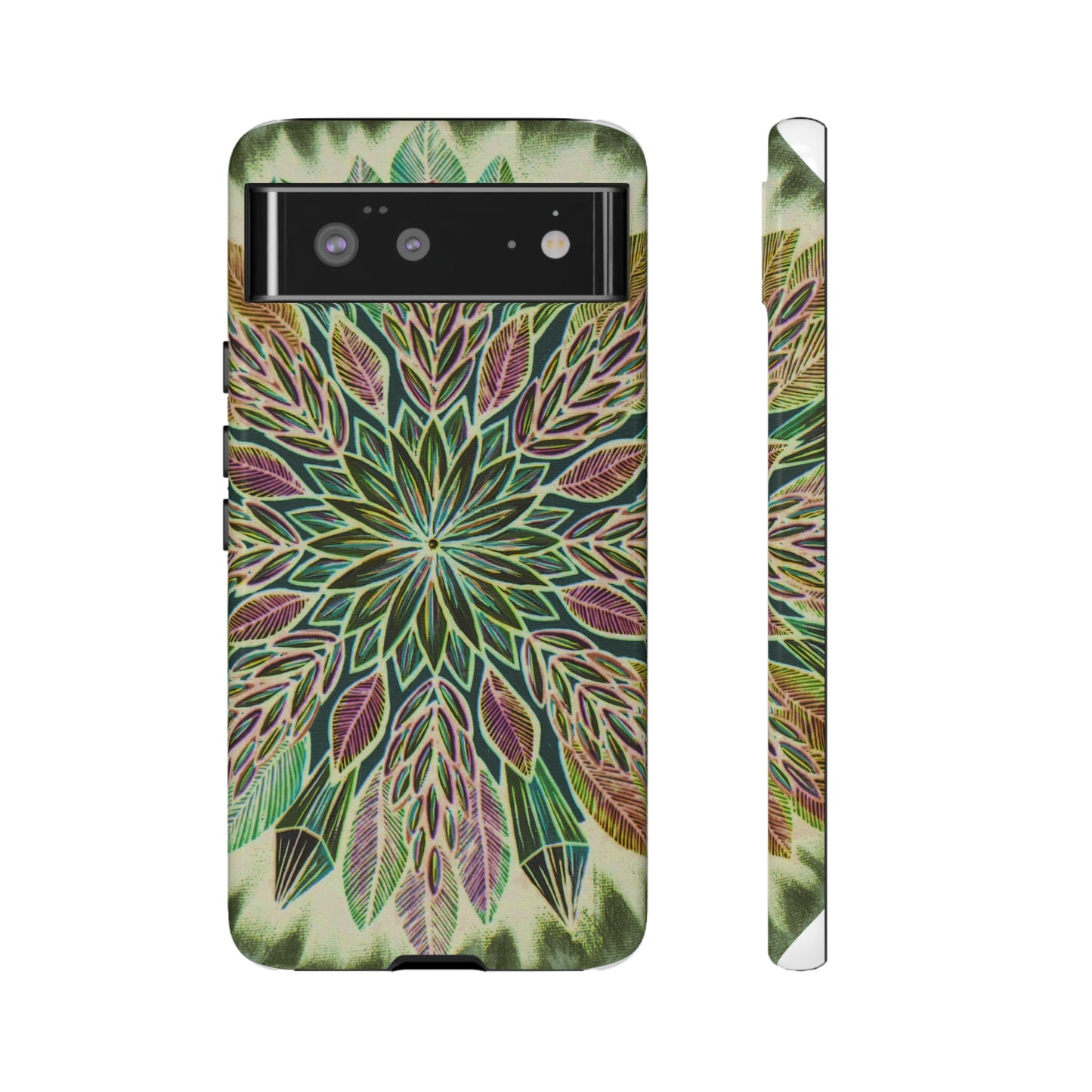 "Krystalhoja Verde" Art Phone Armor - Blue Flame Array Google Pixel 6 / Glossy Phone Case