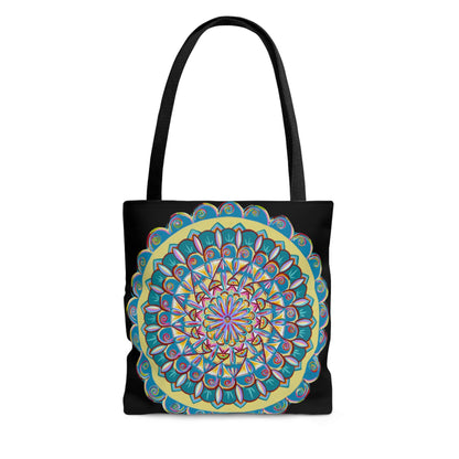 "Almandalayana" Tote Bag (All-Over-Print) - Blue Flame Array Bags