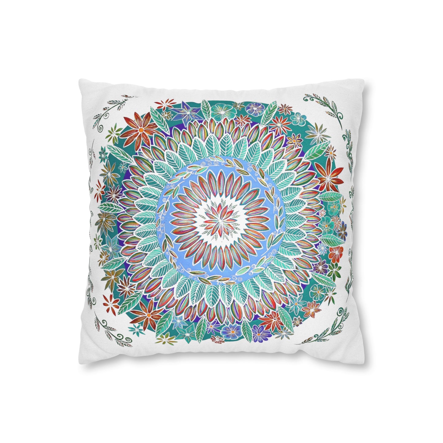 "Mandalavida Blanka" Dreamcatcher Pillow Cover