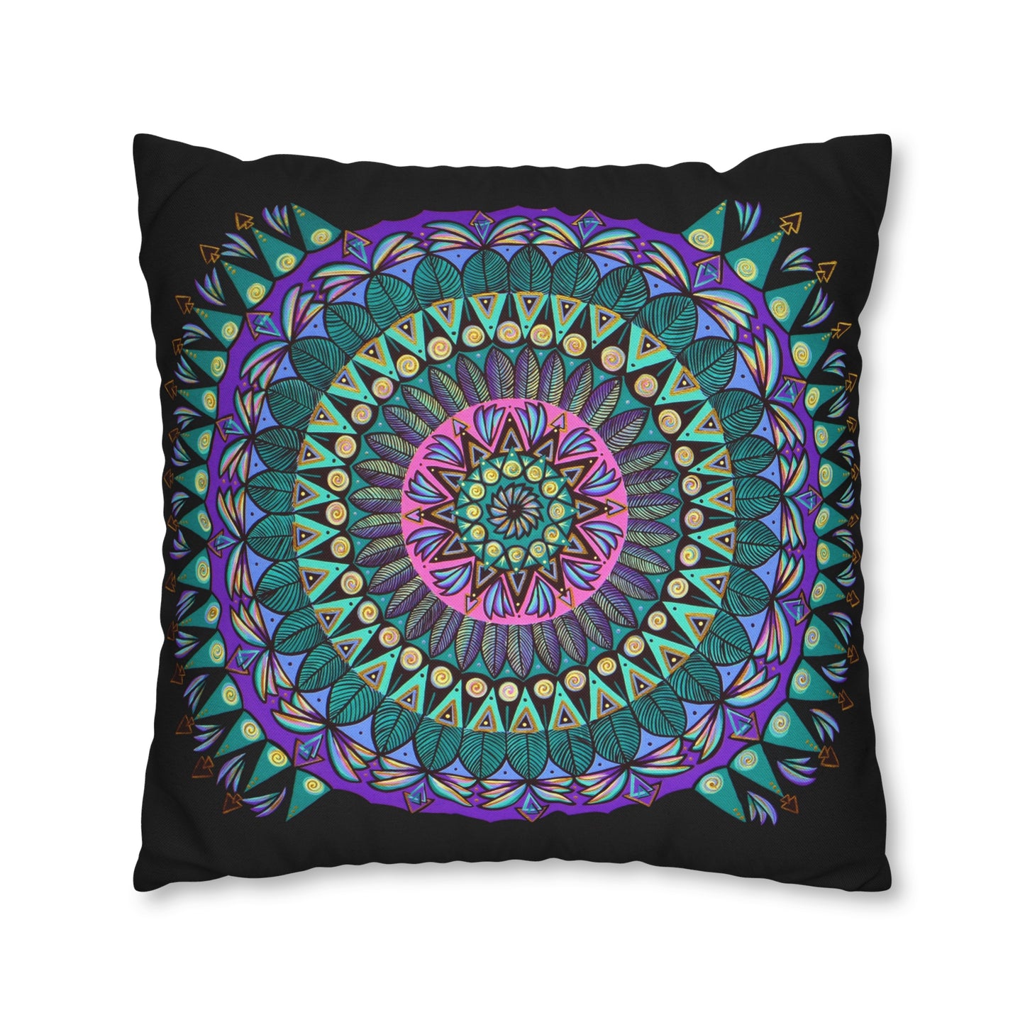 "Mandaladiosa" Dreamcatcher Pillow Cover - Blue Flame Array Home Decor