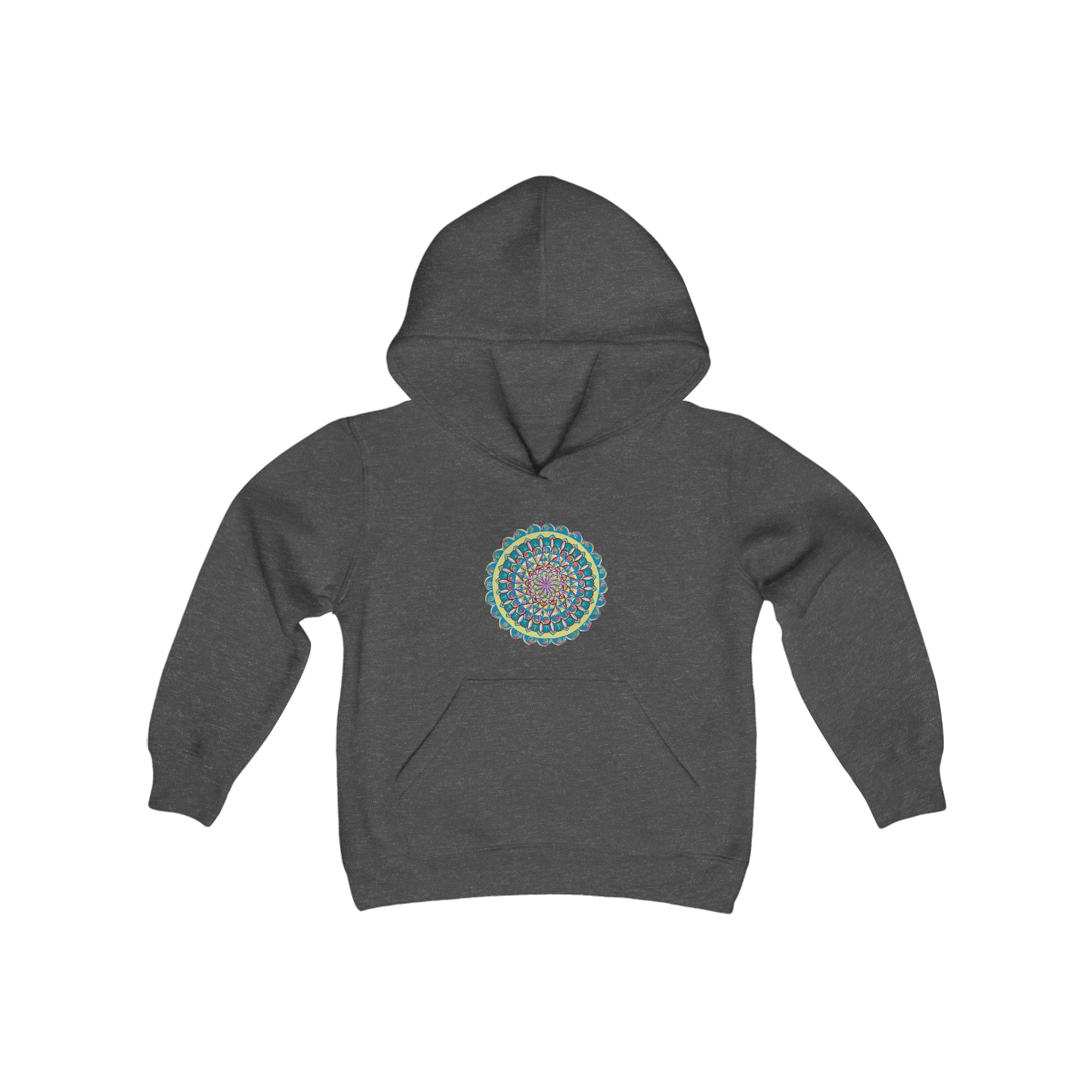 "Almandalayana" Lads & Lasses Hoodie - Blue Flame Array Dark Heather / XS Kids clothes