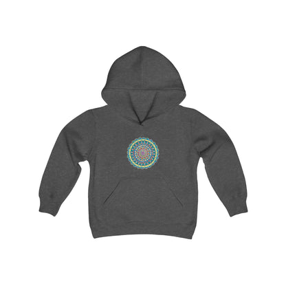 "Almandalayana" Lads & Lasses Hoodie - Blue Flame Array Dark Heather / XS Kids clothes