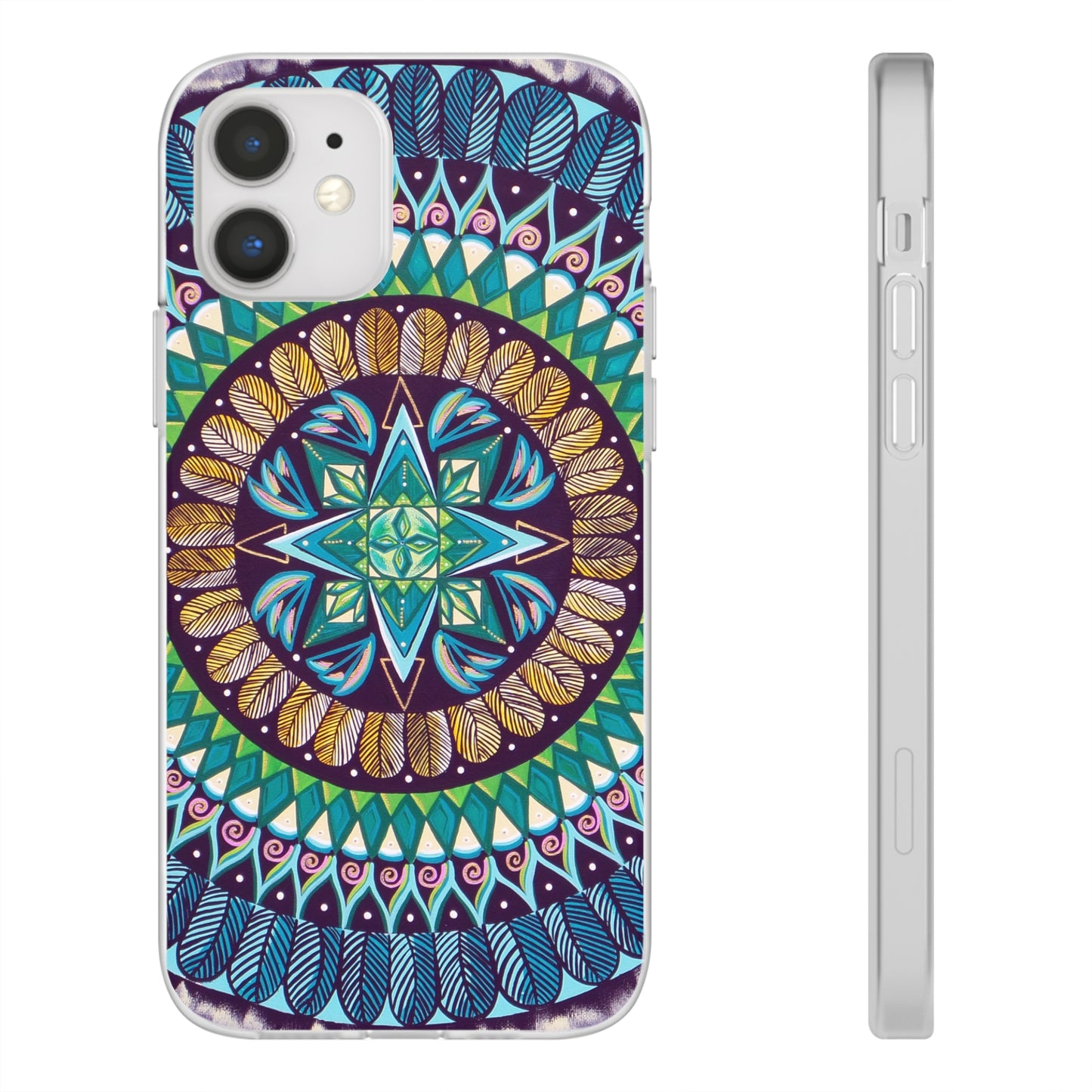 "AquilazurA Kryst'dala" Art Phone Armor (slim-fit) - Blue Flame Array iPhone 12 with gift packaging Phone Case