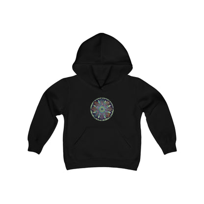 "Krystalhoja" Lads & Lasses Hoodie - Blue Flame Array Black / XS Kids clothes