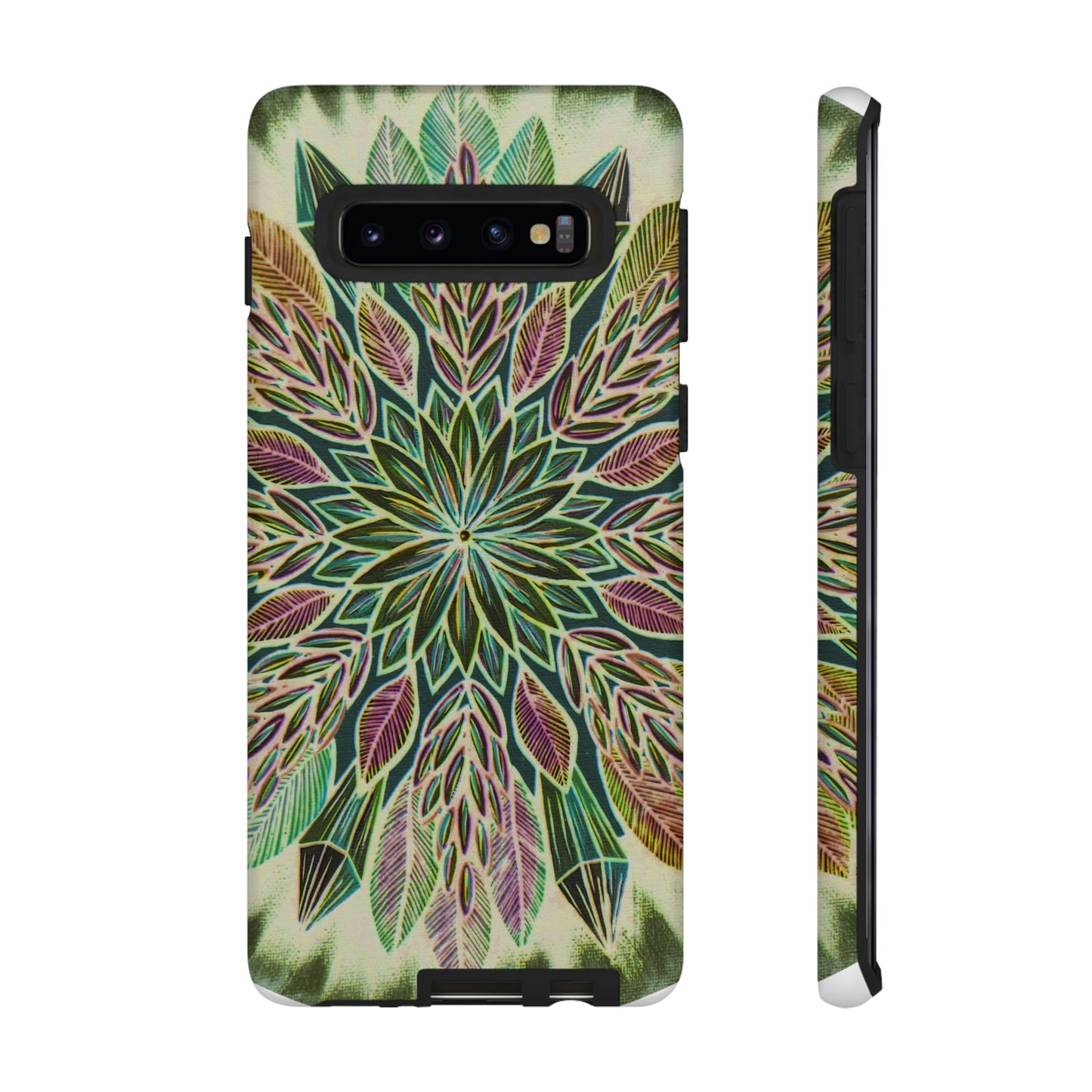 "Krystalhoja Verde" Art Phone Armor - Blue Flame Array Samsung Galaxy S10 / Matte Phone Case