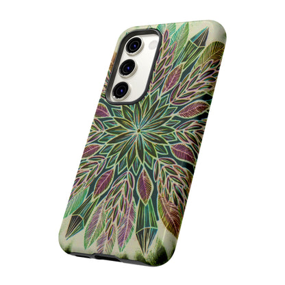 "Krystalhoja Verde" Art Phone Armor - Blue Flame Array Phone Case