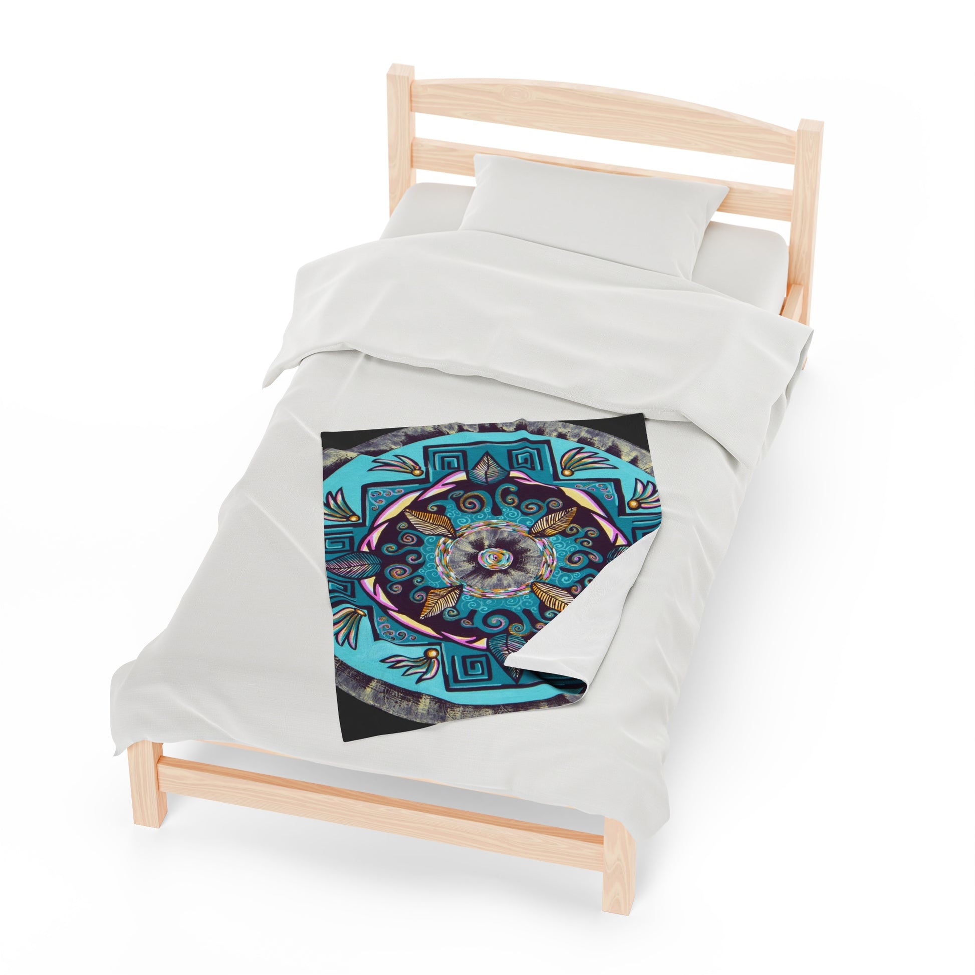 "Hojachakana" Dreamcatcher Blanket - Blue Flame Array All Over Prints