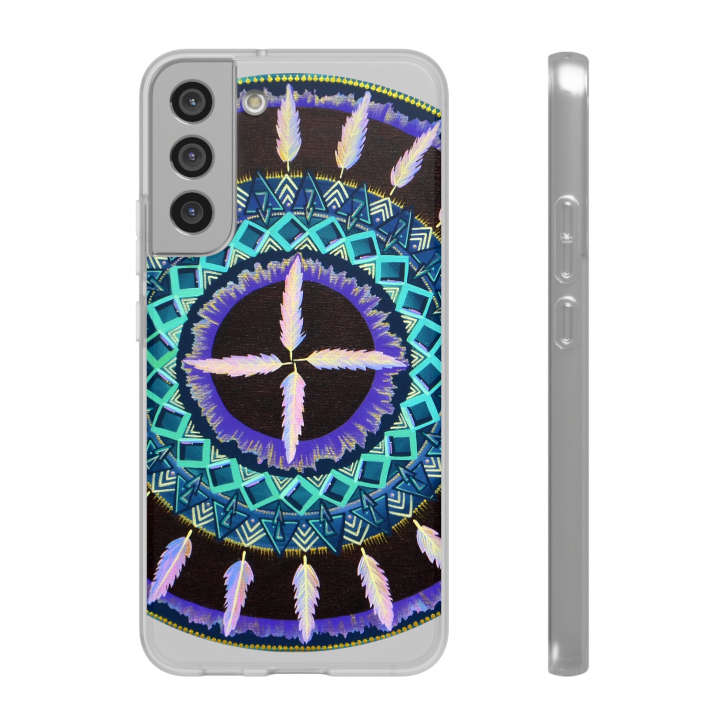 "Cuatro Vientos" Art Phone Armor (slim-fit) - Blue Flame Array Samsung Galaxy S22 Plus with gift packaging Phone Case