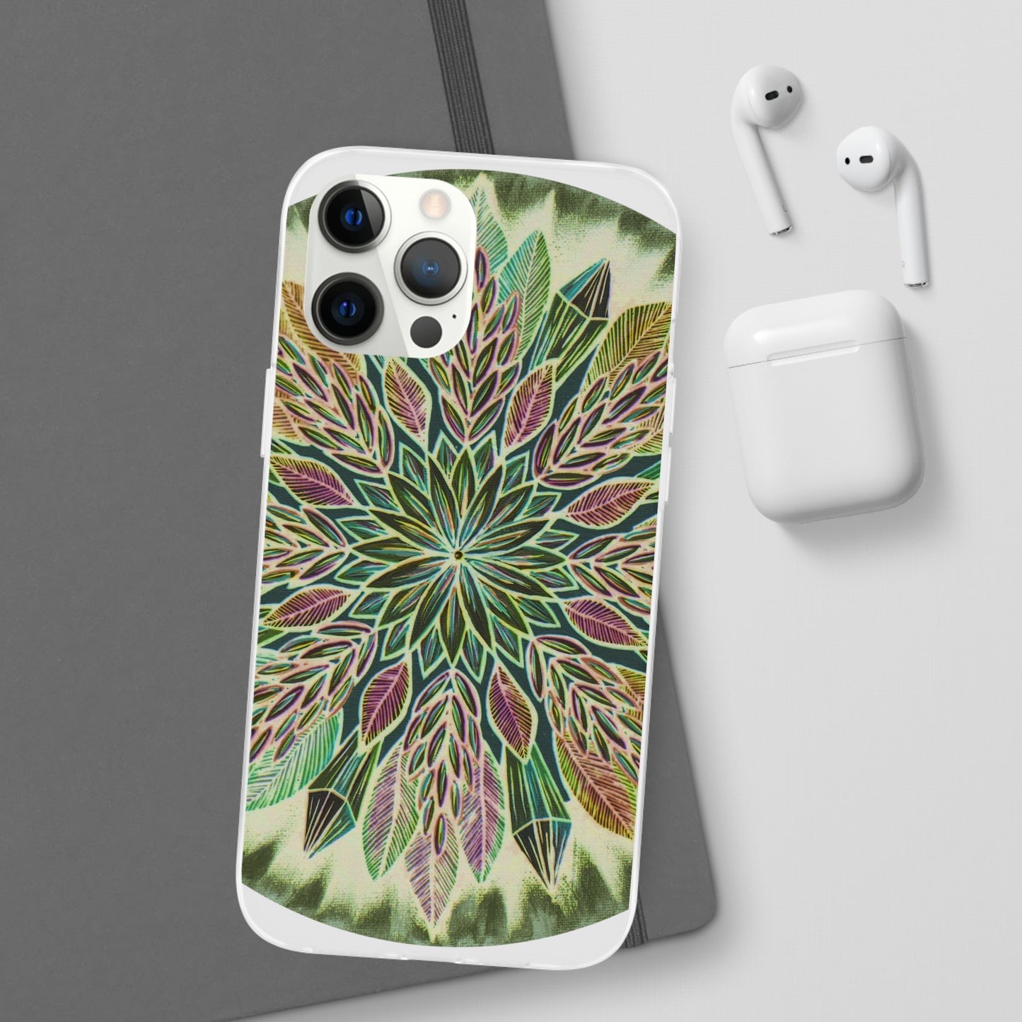 "Krystalhoja Verde" Art Phone Armor (slim-fit) - Blue Flame Array Phone Case