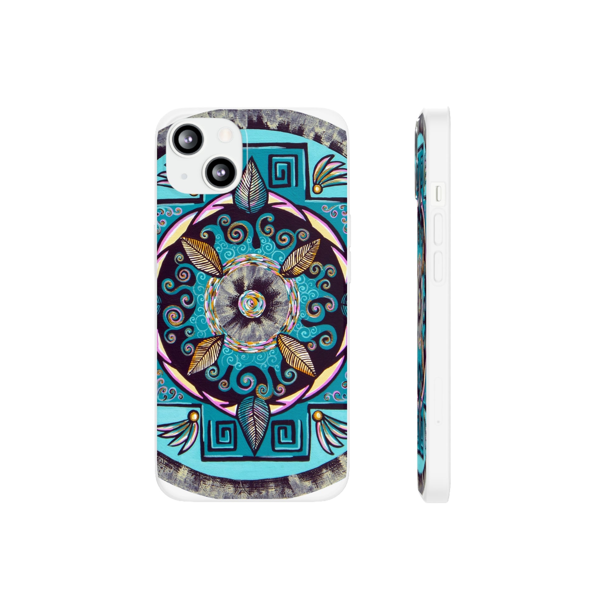 "Hojachakana" Art Phone Armor (slim-fit) - Blue Flame Array iPhone 13 with gift packaging Phone Case