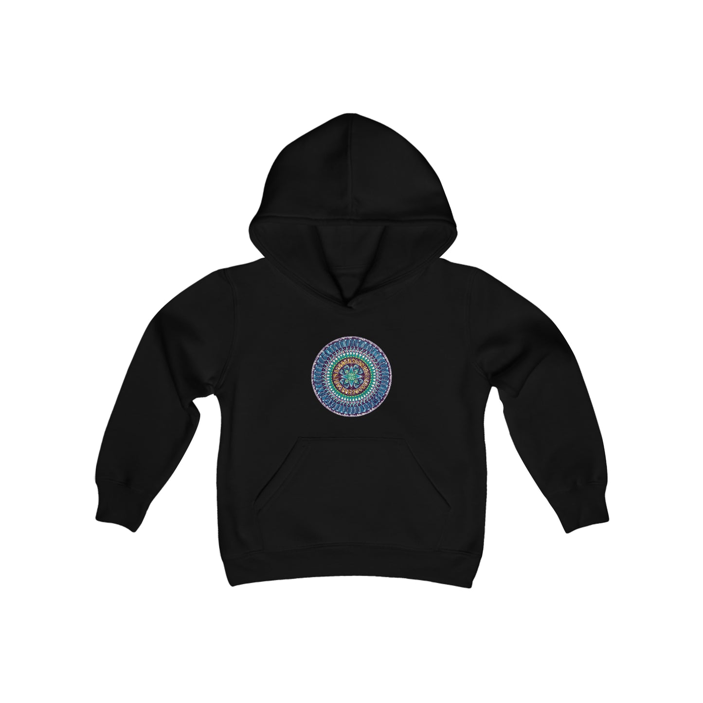 "AquilazurA Kryst'dala" Lads & Lasses Hoodie - Blue Flame Array Black / XS Kids clothes