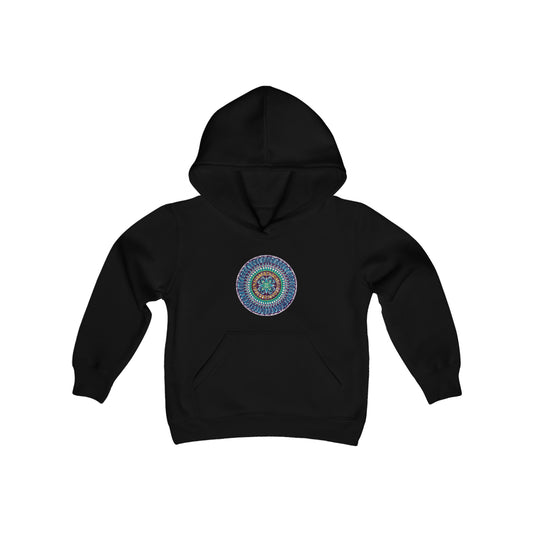 "AquilazurA Kryst'dala" Lads & Lasses Hoodie - Blue Flame Array Black / XS Kids clothes