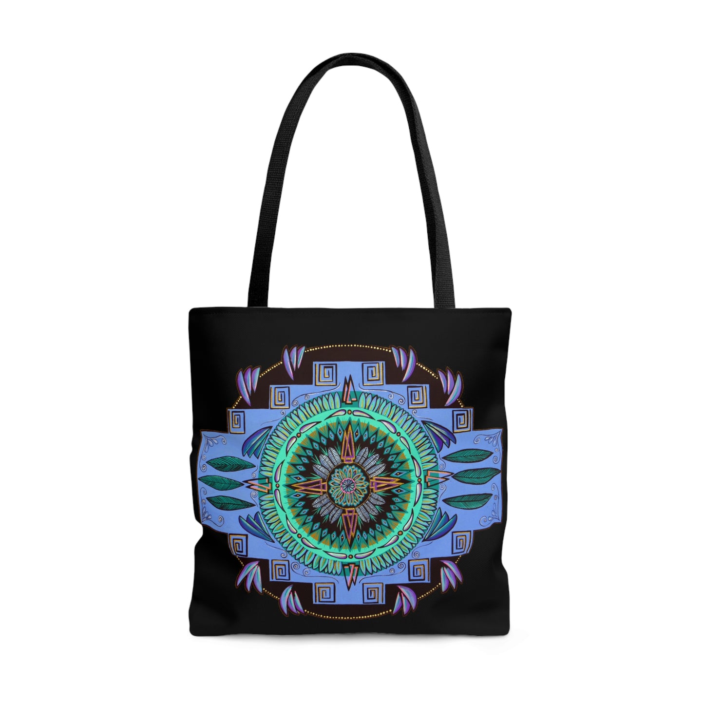 "Plumachakana" Tote Bag (All-Over-Print) - Blue Flame Array Bags