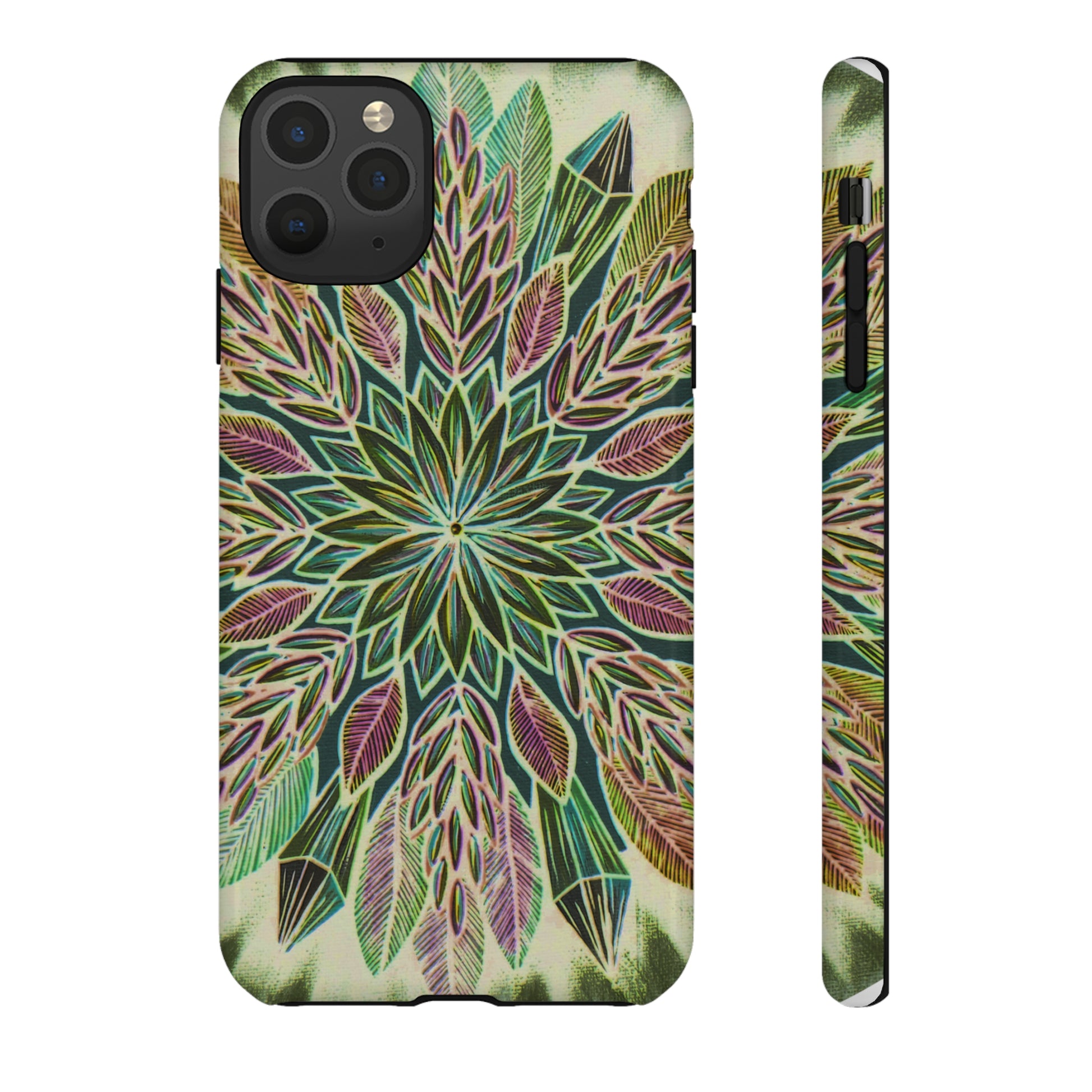 "Krystalhoja Verde" Art Phone Armor - Blue Flame Array iPhone 11 Pro Max / Glossy Phone Case