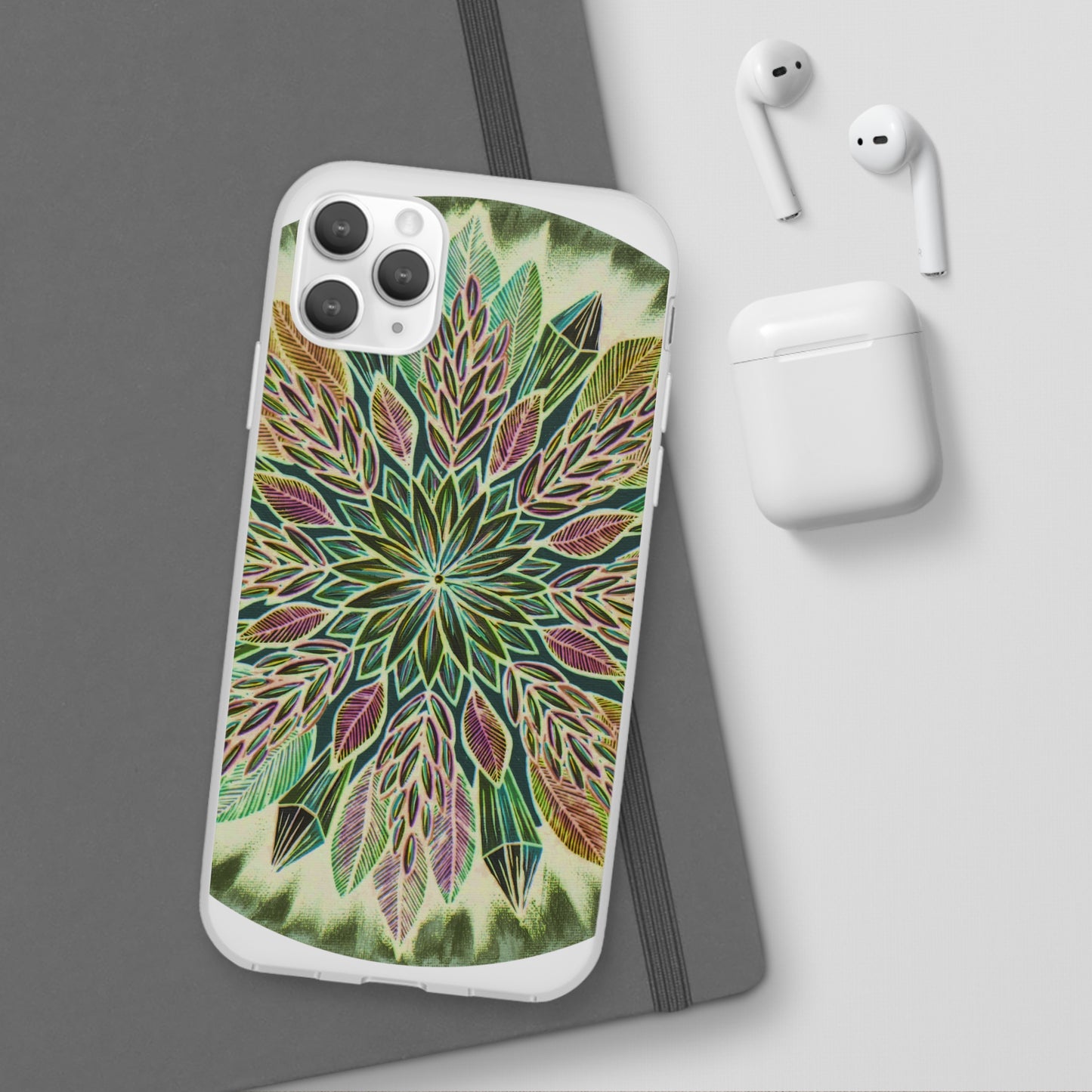 "Krystalhoja Verde" Art Phone Armor (slim-fit) - Blue Flame Array Phone Case