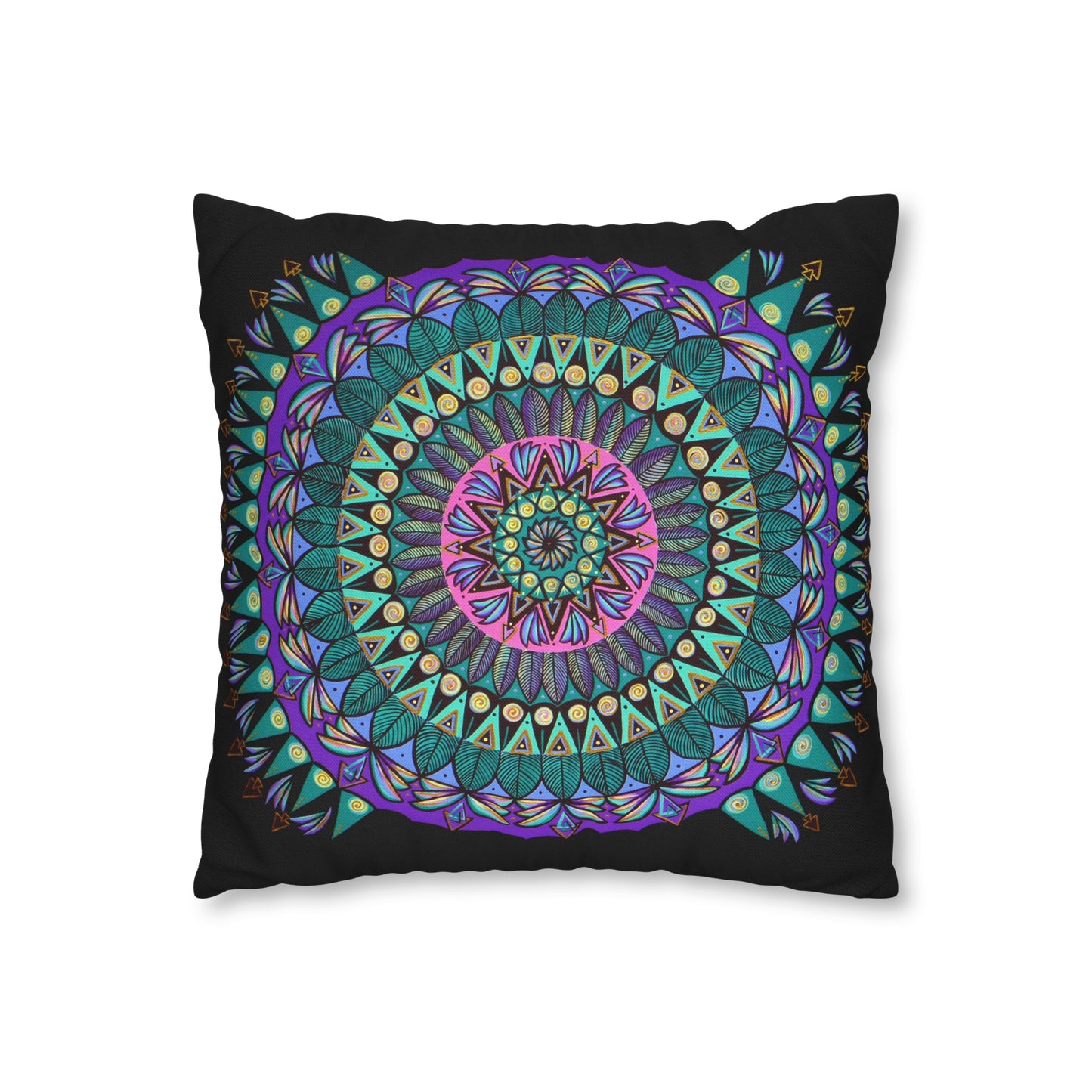 "Mandaladiosa" Dreamcatcher Pillow Cover - Blue Flame Array Home Decor