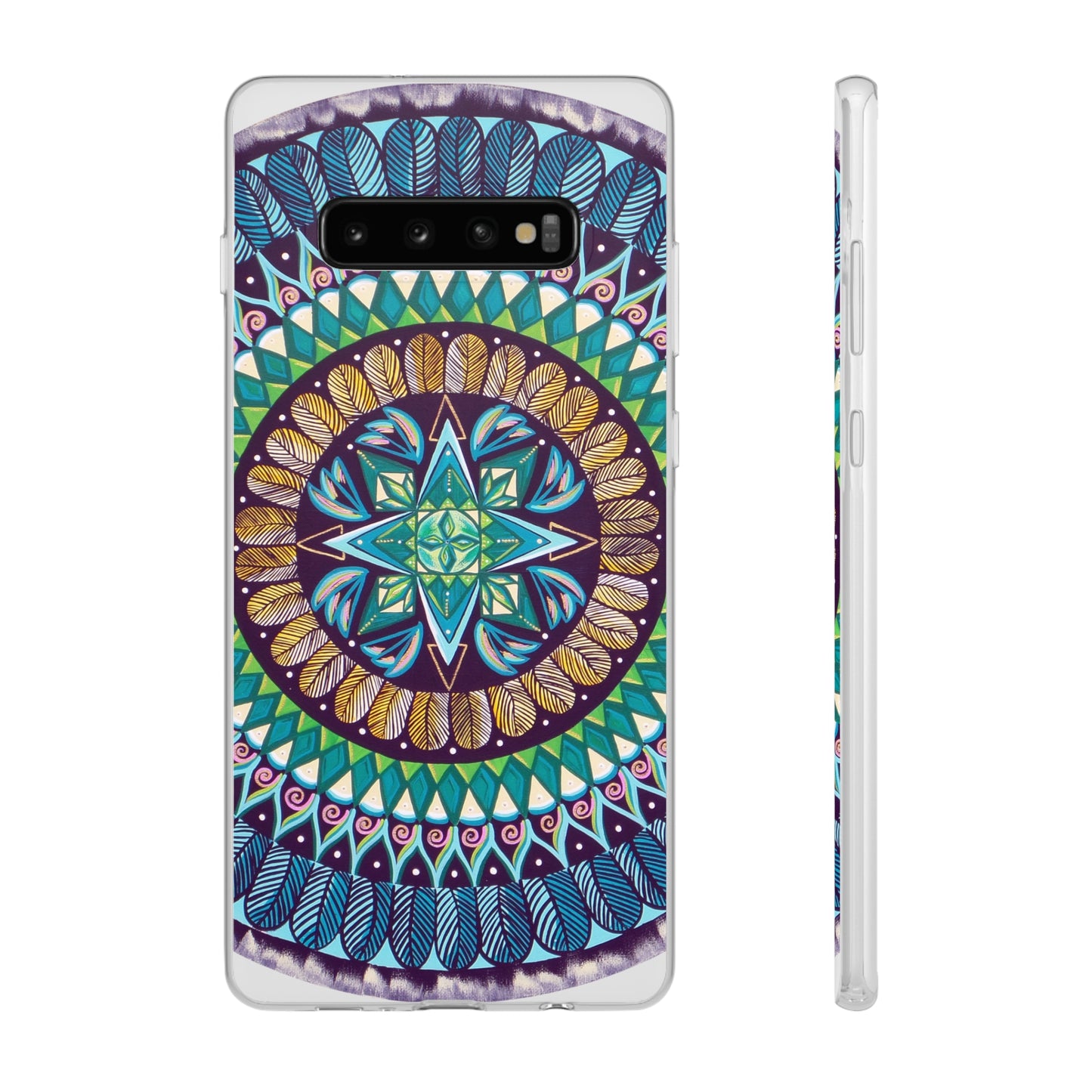 "AquilazurA Kryst'dala" Art Phone Armor (slim-fit) - Blue Flame Array Samsung Galaxy S10 Plus with gift packaging Phone Case