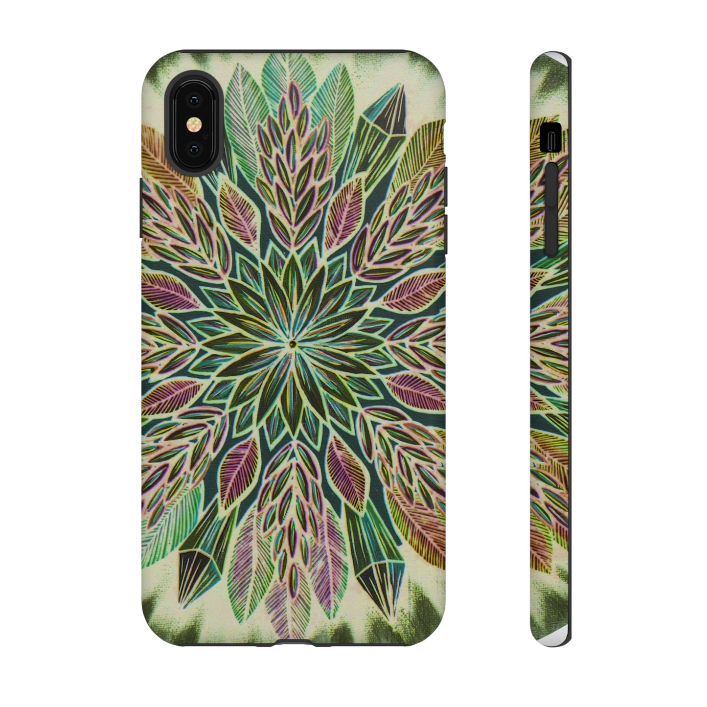 "Krystalhoja Verde" Art Phone Armor - Blue Flame Array iPhone XS MAX / Matte Phone Case