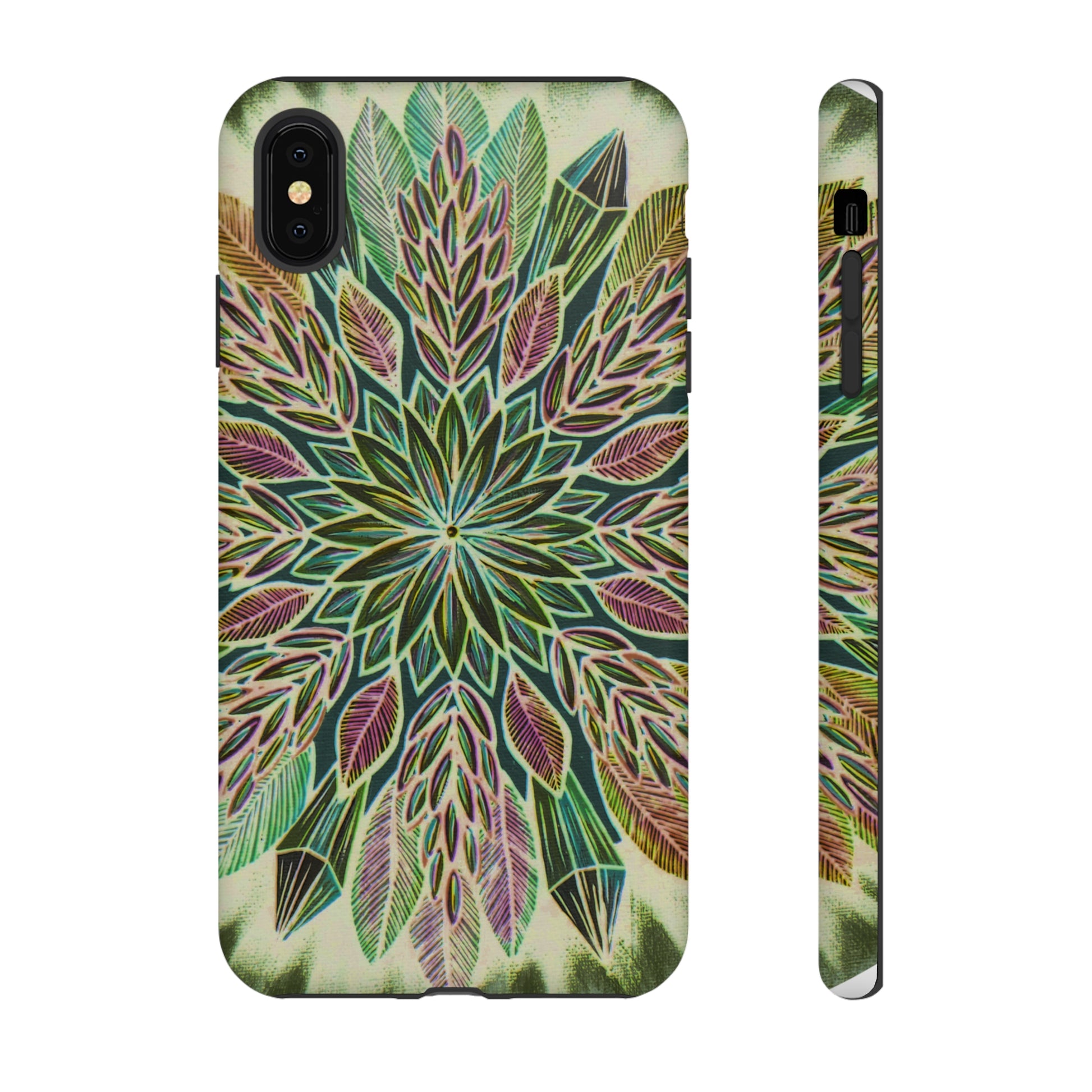 "Krystalhoja Verde" Art Phone Armor - Blue Flame Array iPhone XS MAX / Matte Phone Case