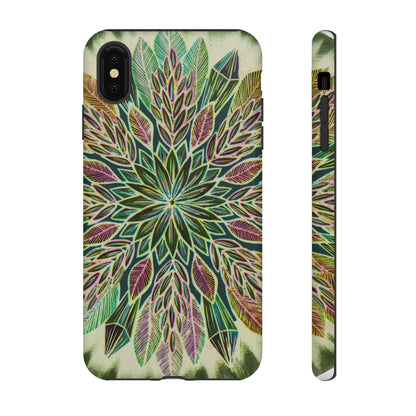 "Krystalhoja Verde" Art Phone Armor - Blue Flame Array iPhone XS MAX / Matte Phone Case