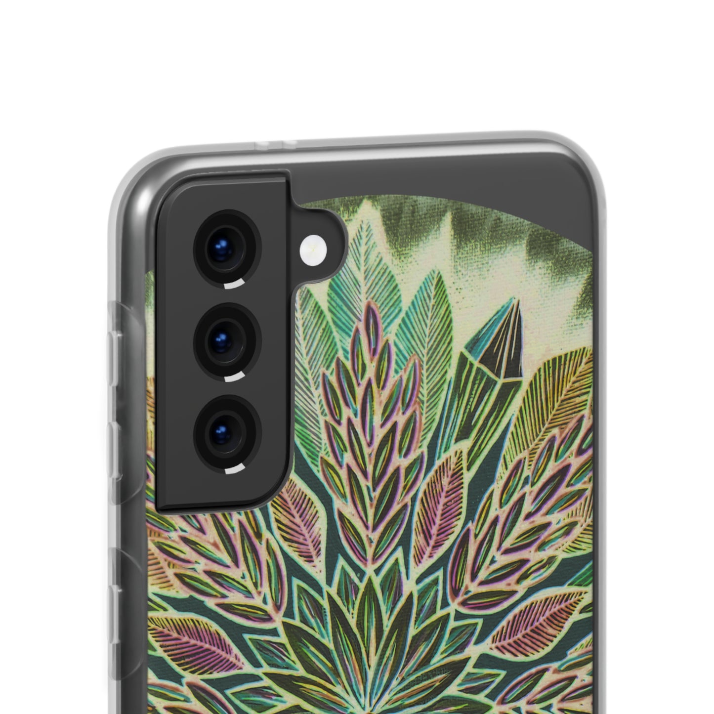 "Krystalhoja Verde" Art Phone Armor (slim-fit) - Blue Flame Array Phone Case